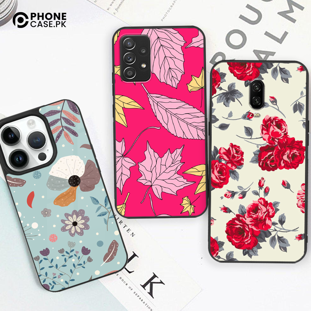Floral Design Series - HQ Ultra Shine Premium Metal Phone Case All Models