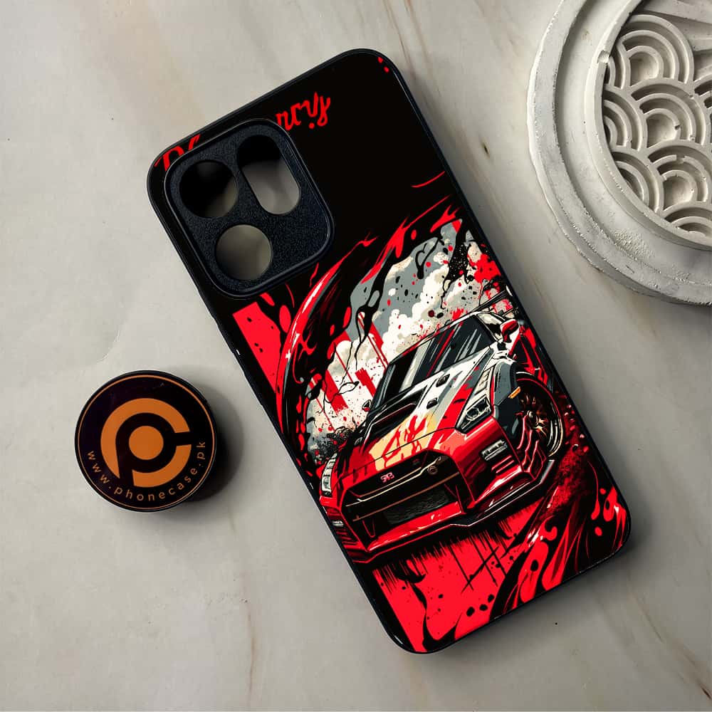 Oppo Reno 14F 5G -  Godzilla Racing Car - Premium Metal Printed Soft Bumper Shockproof Case