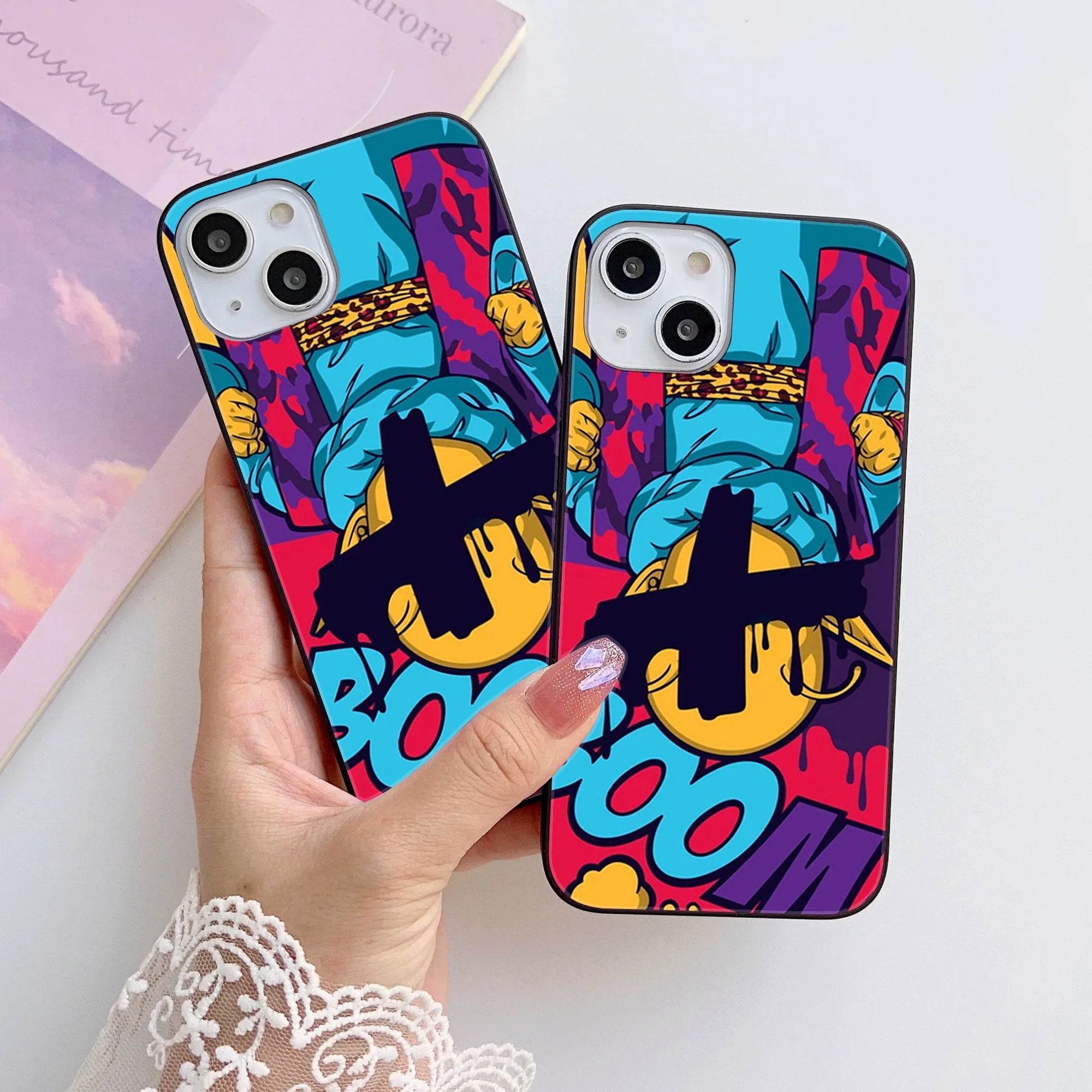 HQ Ultra Shine Premium Metal Phone Case All Models Design-074 Premium Glossy Phone Case