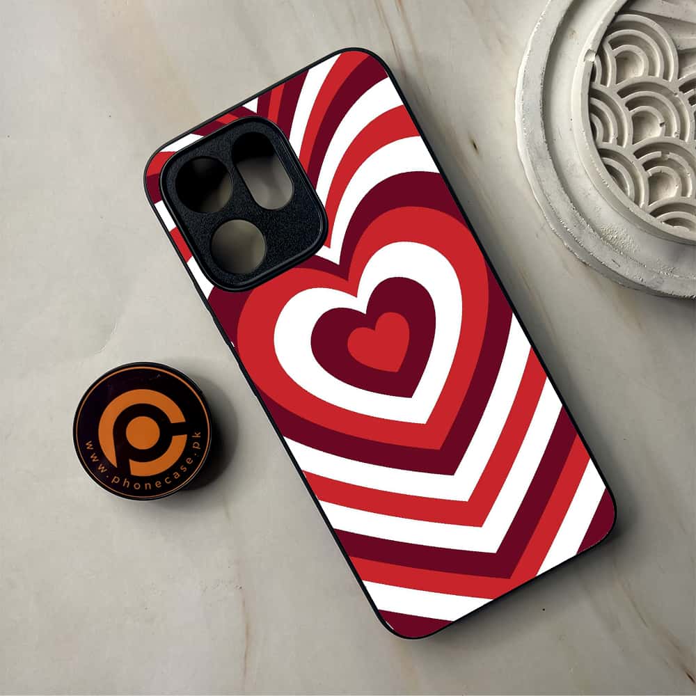 Oppo Reno 14F 5G - Heart Beat Series - Premium Metal Printed Soft Bumper Shockproof Case