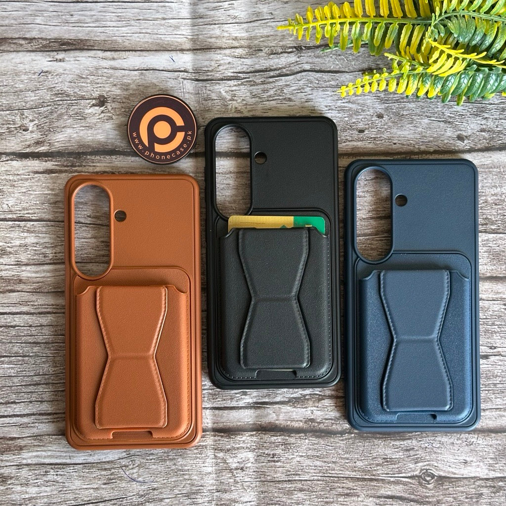 Galaxy S26 - RockGuard Branded Leather Wallet Case with Stand Function