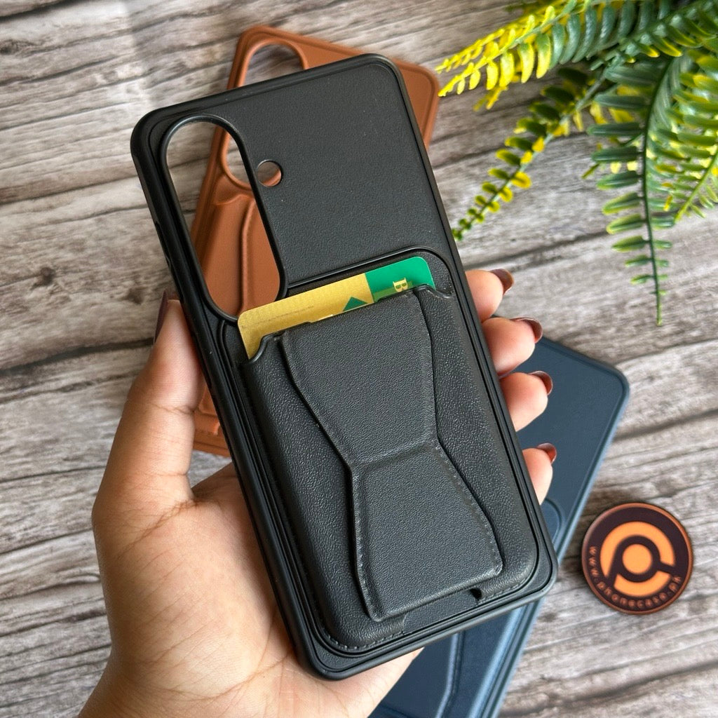 Galaxy S26 - RockGuard Branded Leather Wallet Case with Stand Function