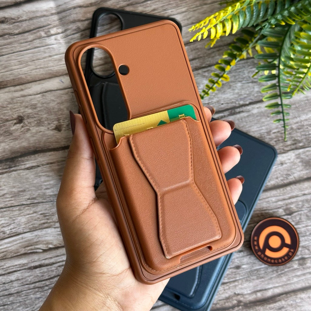 Galaxy S26 - RockGuard Branded Leather Wallet Case with Stand Function