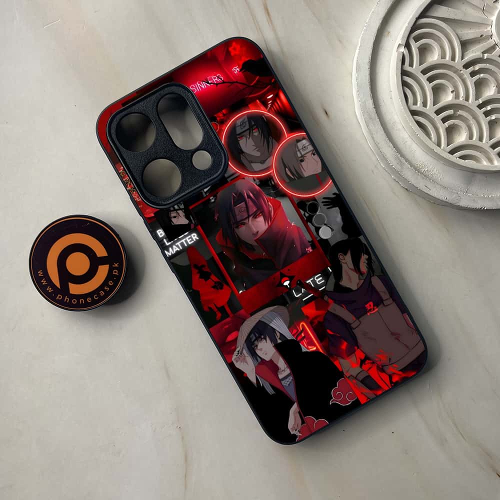 Oppo Reno 14 5G - Red Rings Itachi - Premium Metal Printed soft Bumper shock Proof Case