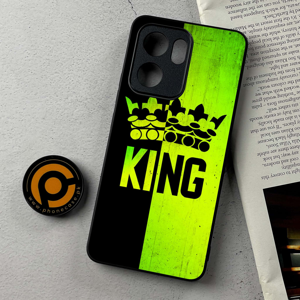 Oppo Reno 14F 5G - King 2.0 Series - Premium Metal Printed Soft Bumper Shockproof Case