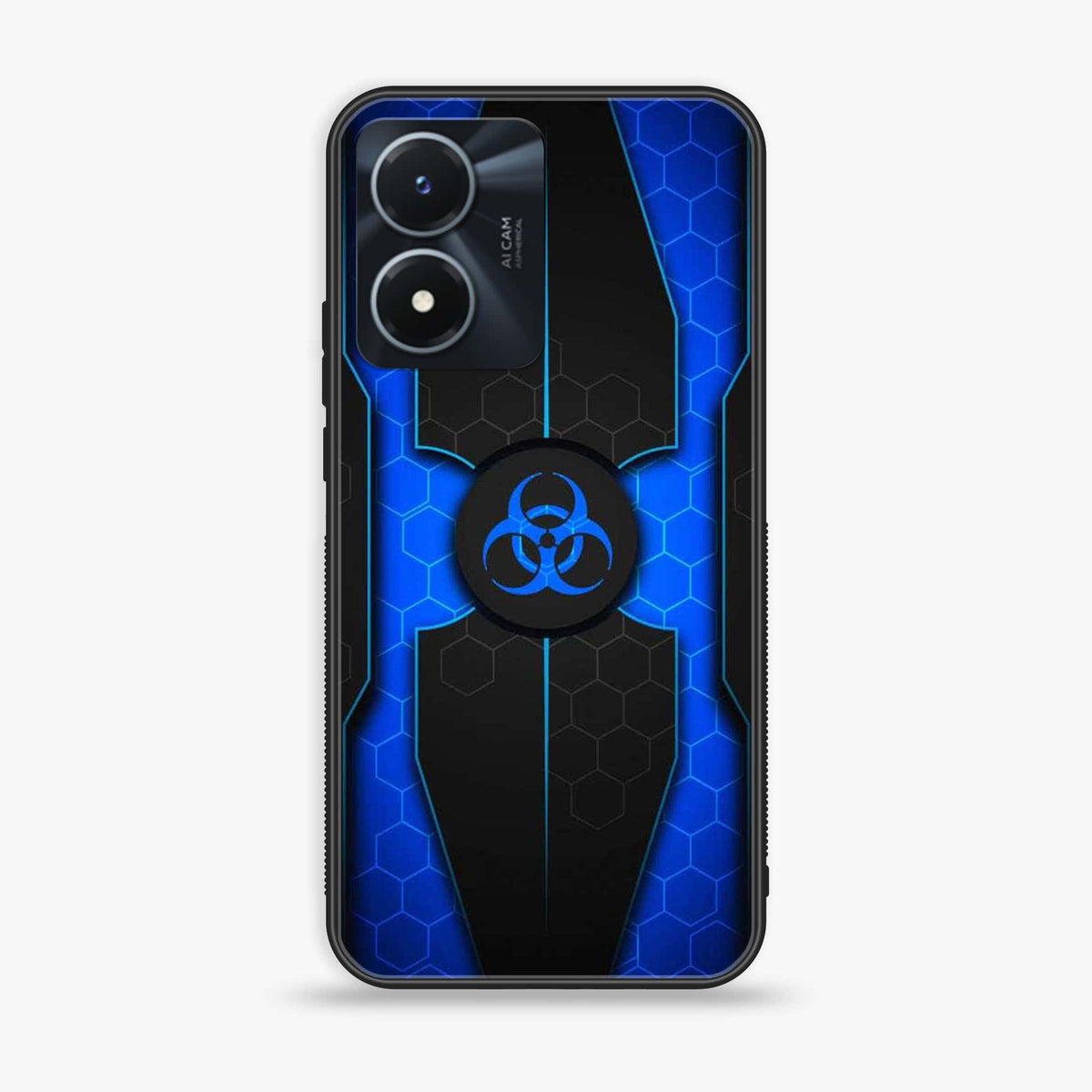 Vivo Y02s - Biohazard Sign Series - Premium Printed Glass soft Bumper shock Proof Case