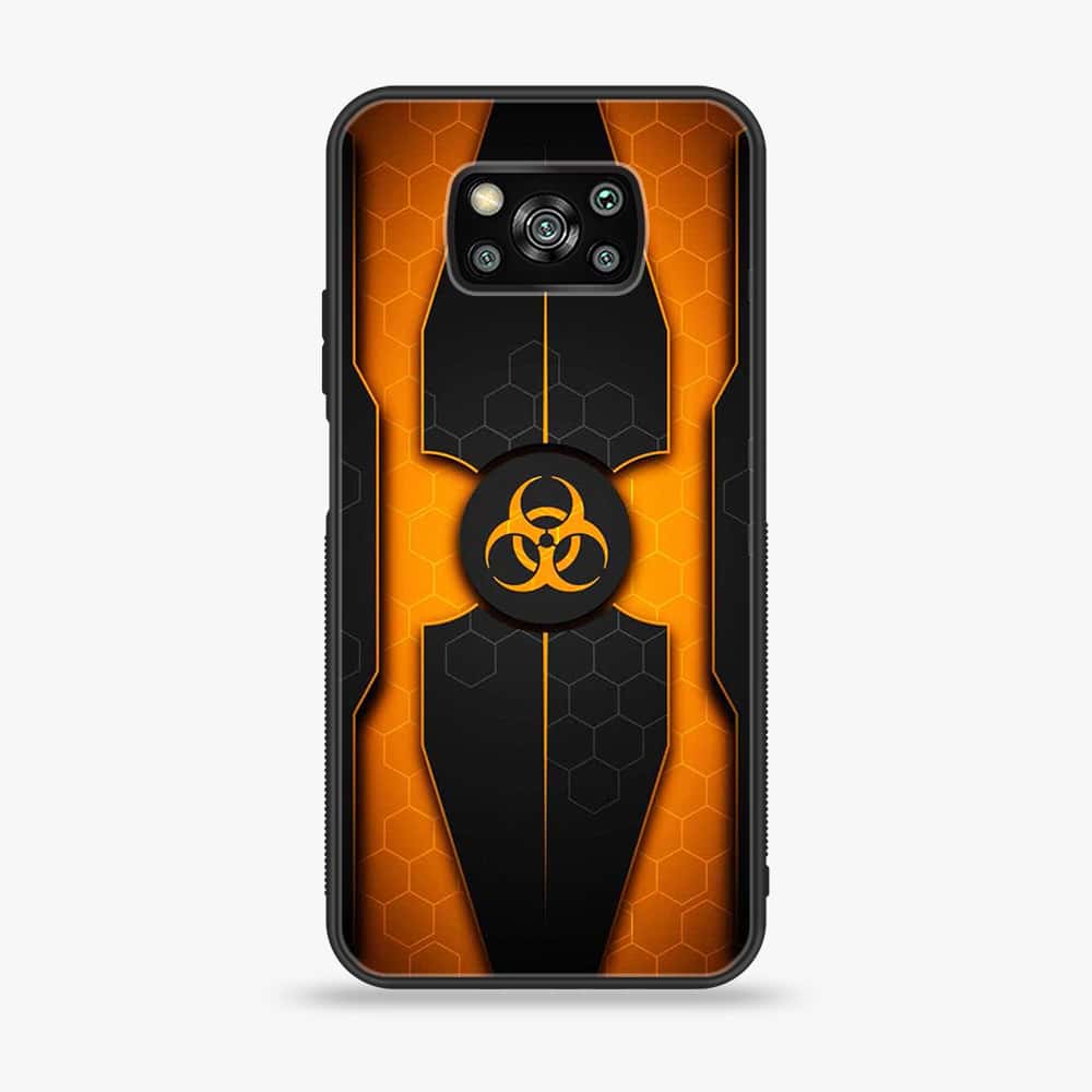 Xiaomi Poco X3 - Biohazard Sign Series - Premium Printed Glass soft Bumper shock Proof Case