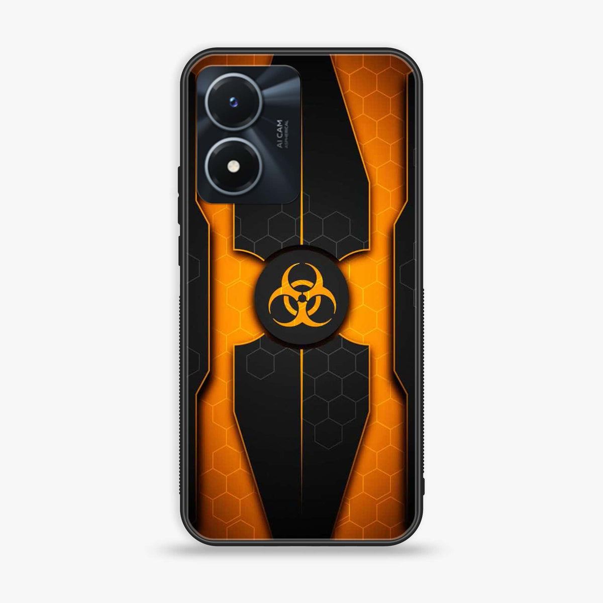 Vivo Y02s - Biohazard Sign Series - Premium Printed Glass soft Bumper shock Proof Case