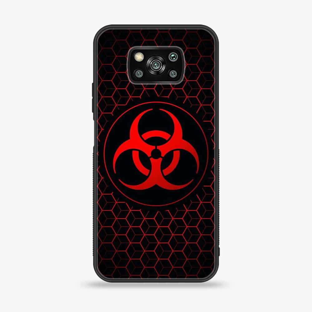 Xiaomi Poco X3 - Biohazard Sign Series - Premium Printed Glass soft Bumper shock Proof Case