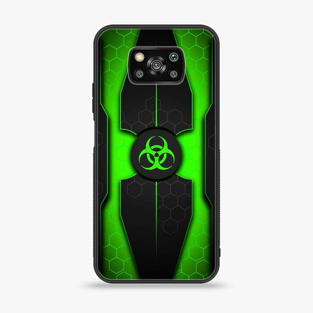 Xiaomi Poco X3 - Biohazard Sign Series - Premium Printed Glass soft Bumper shock Proof Case