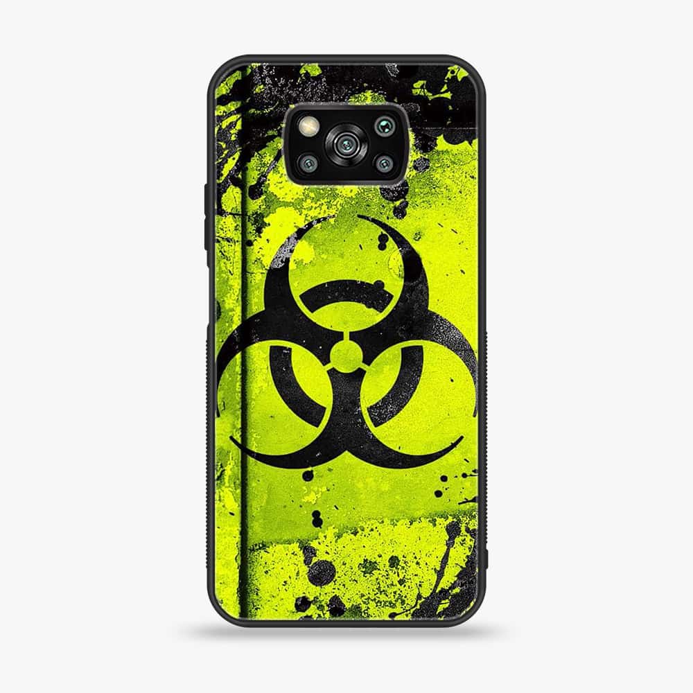 Xiaomi Poco X3 - Biohazard Sign Series - Premium Printed Glass soft Bumper shock Proof Case