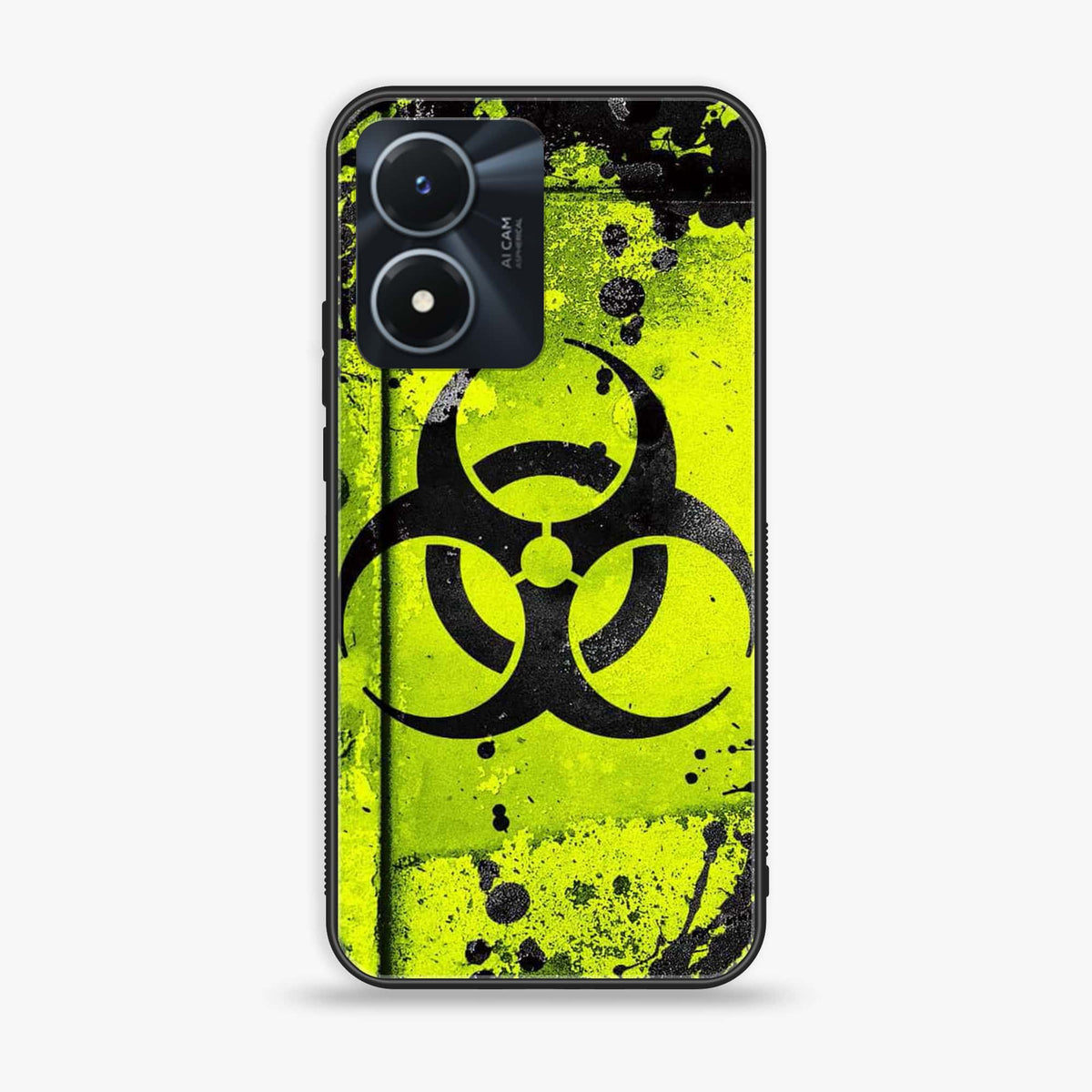 Vivo Y02s - Biohazard Sign Series - Premium Printed Glass soft Bumper shock Proof Case