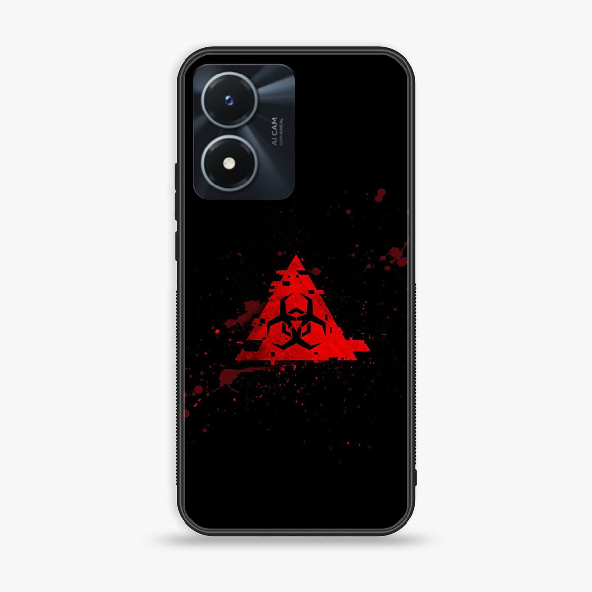 Vivo Y02s - Biohazard Sign Series - Premium Printed Glass soft Bumper shock Proof Case