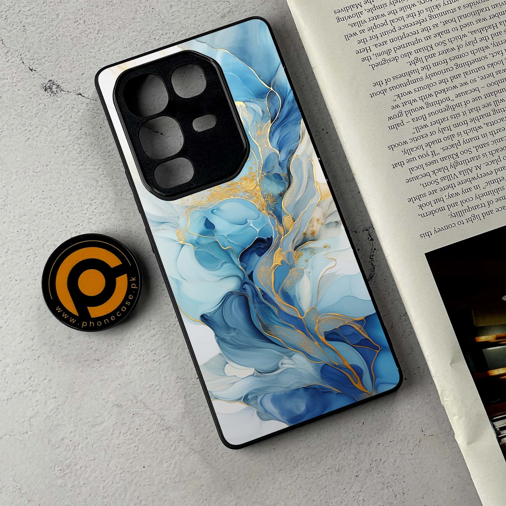 Infinix Note 50 Pro Plus - Liquid Marble 2.0 Series - Premium Metal Printed Soft Bumper Shockproof Case