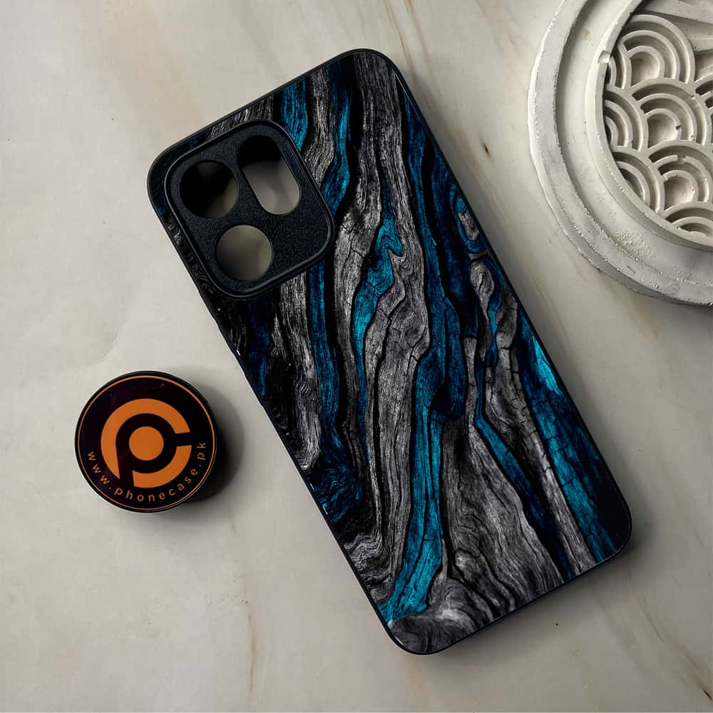 Oppo Reno 14F 5G - Liquid Marble Series - Premium Metal Printed Soft Bumper Shockproof Case