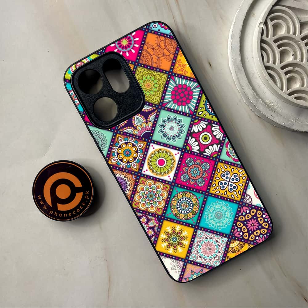 Oppo Reno 14F 5G - Mandala Art Design - Premium Metal Printed Soft Bumper Shockproof Case