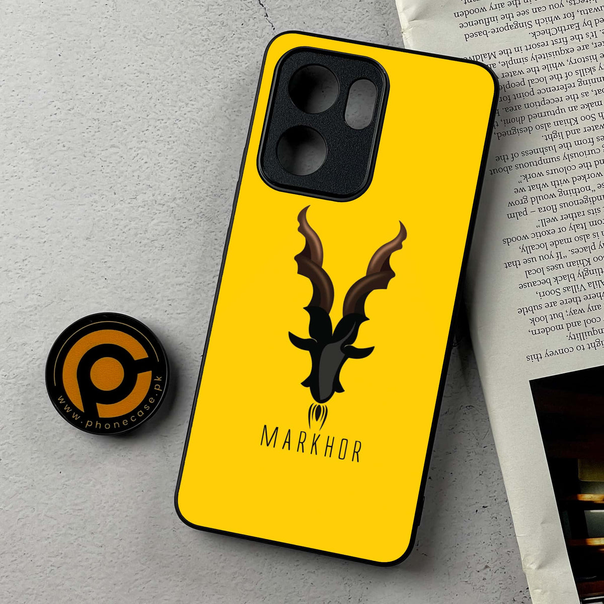 Oppo Reno 14F 5G - Markhor Series - Premium Metal Printed Soft Bumper Shockproof Case
