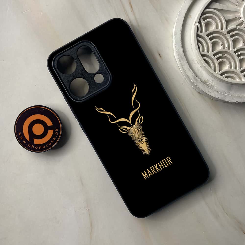 Oppo Reno 14 5G - Markhor Design 3  - Premium Metal Printed soft Bumper shock Proof Case  CS-39094 CS-46151