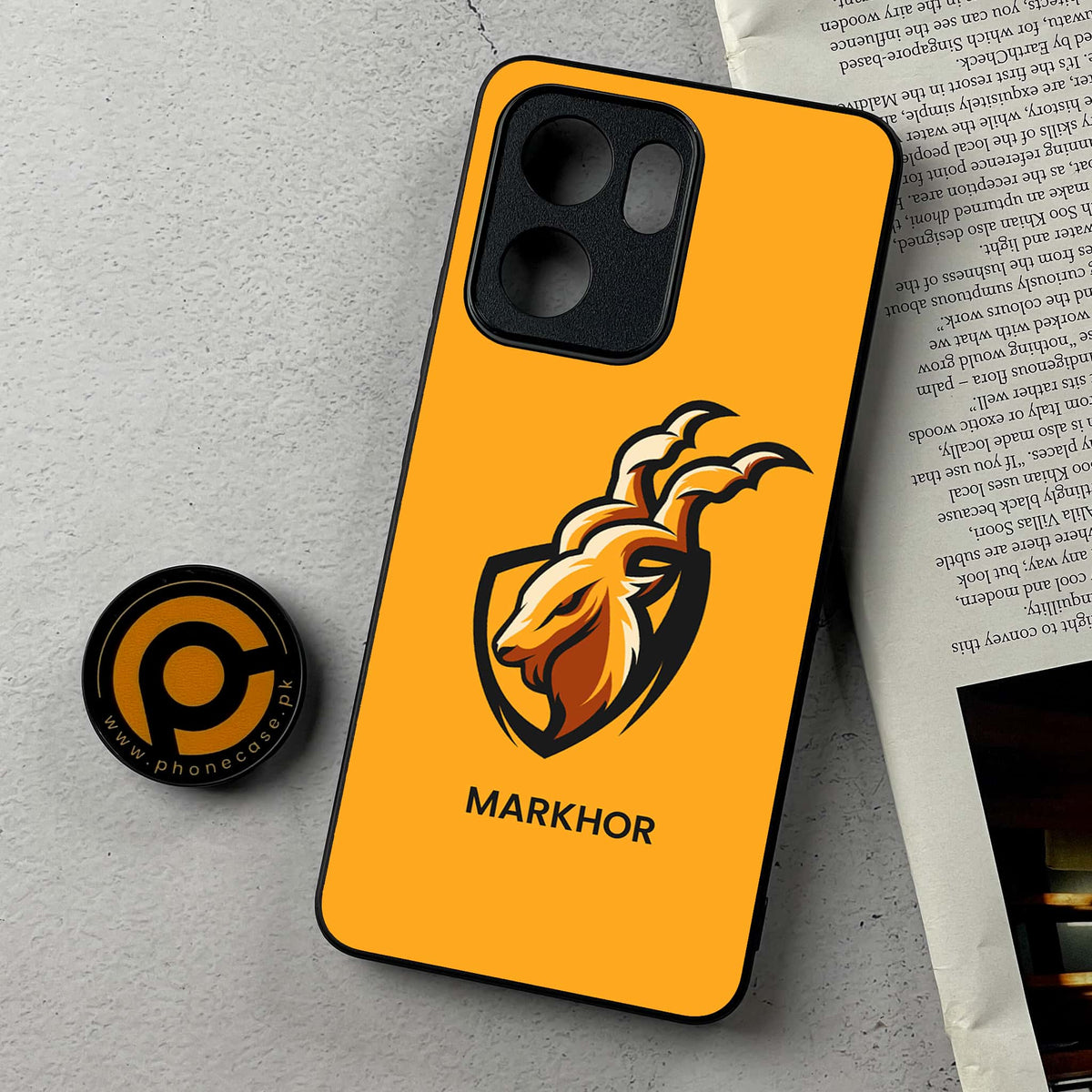 Oppo Reno 14F 5G - Markhor Series - Premium Metal Printed Soft Bumper Shockproof Case