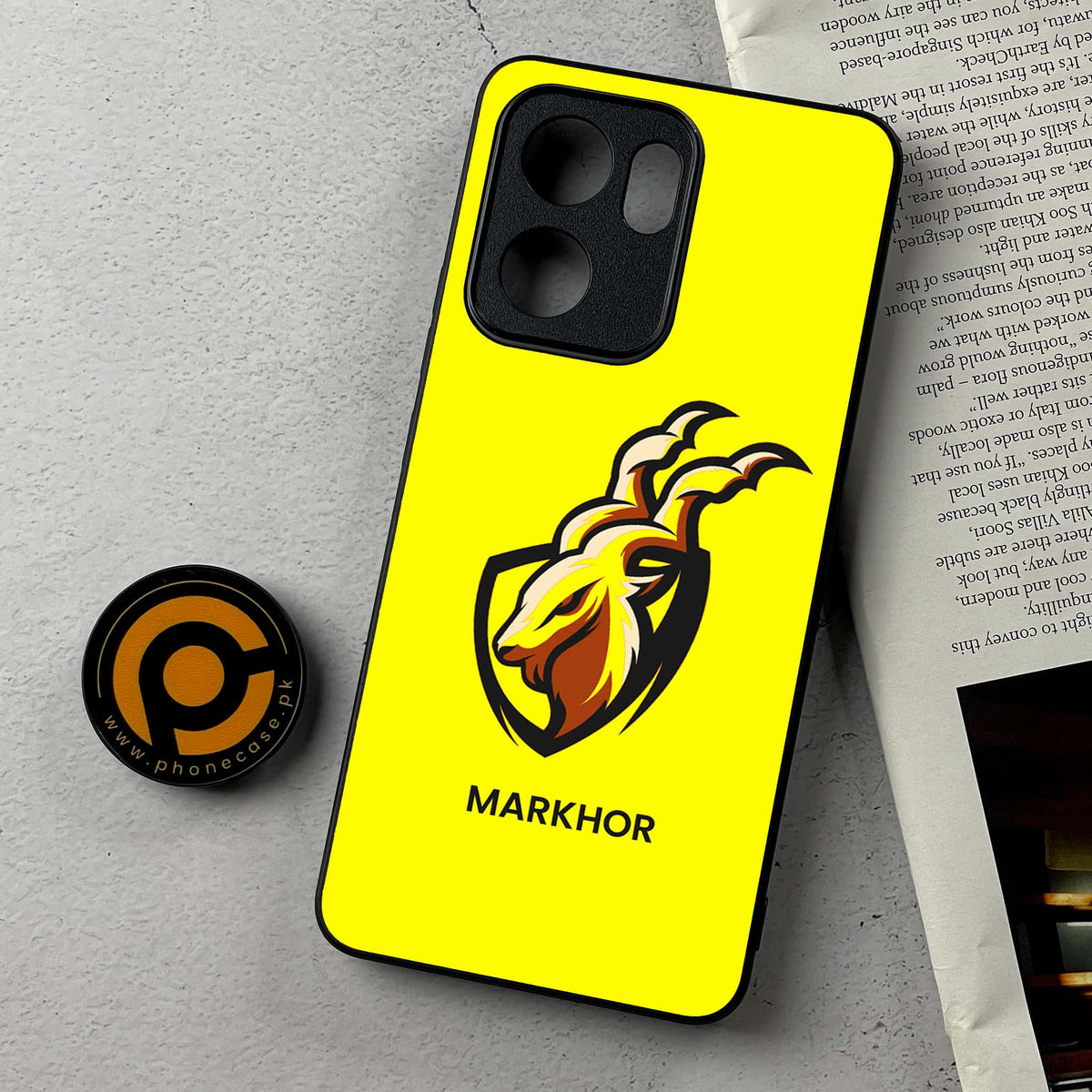 Oppo Reno 14F 5G - Markhor Series - Premium Metal Printed Soft Bumper Shockproof Case
