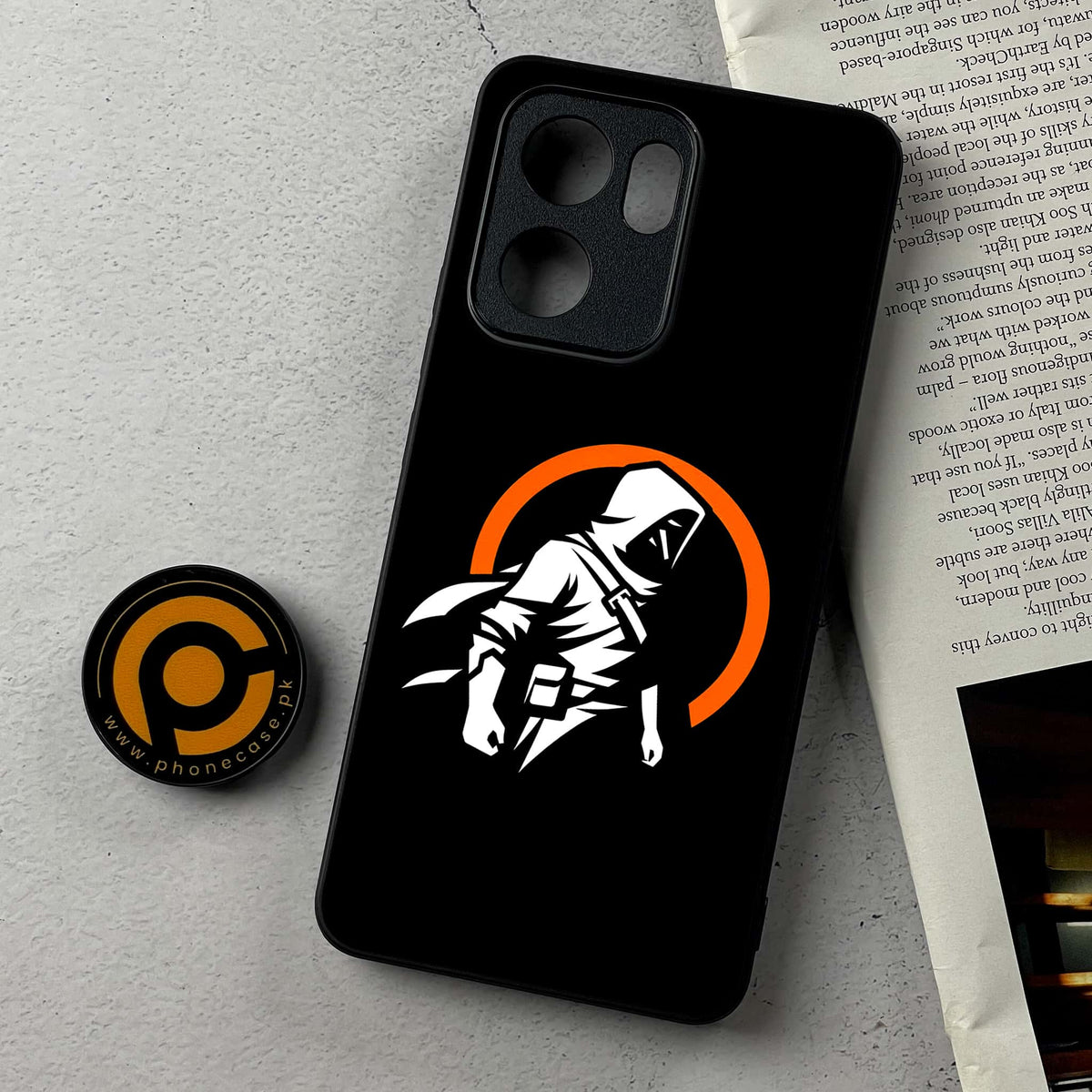 Oppo Reno 14F 5G - Minimalistic Design Series - Premium Metal Printed Soft Bumper Shockproof Case