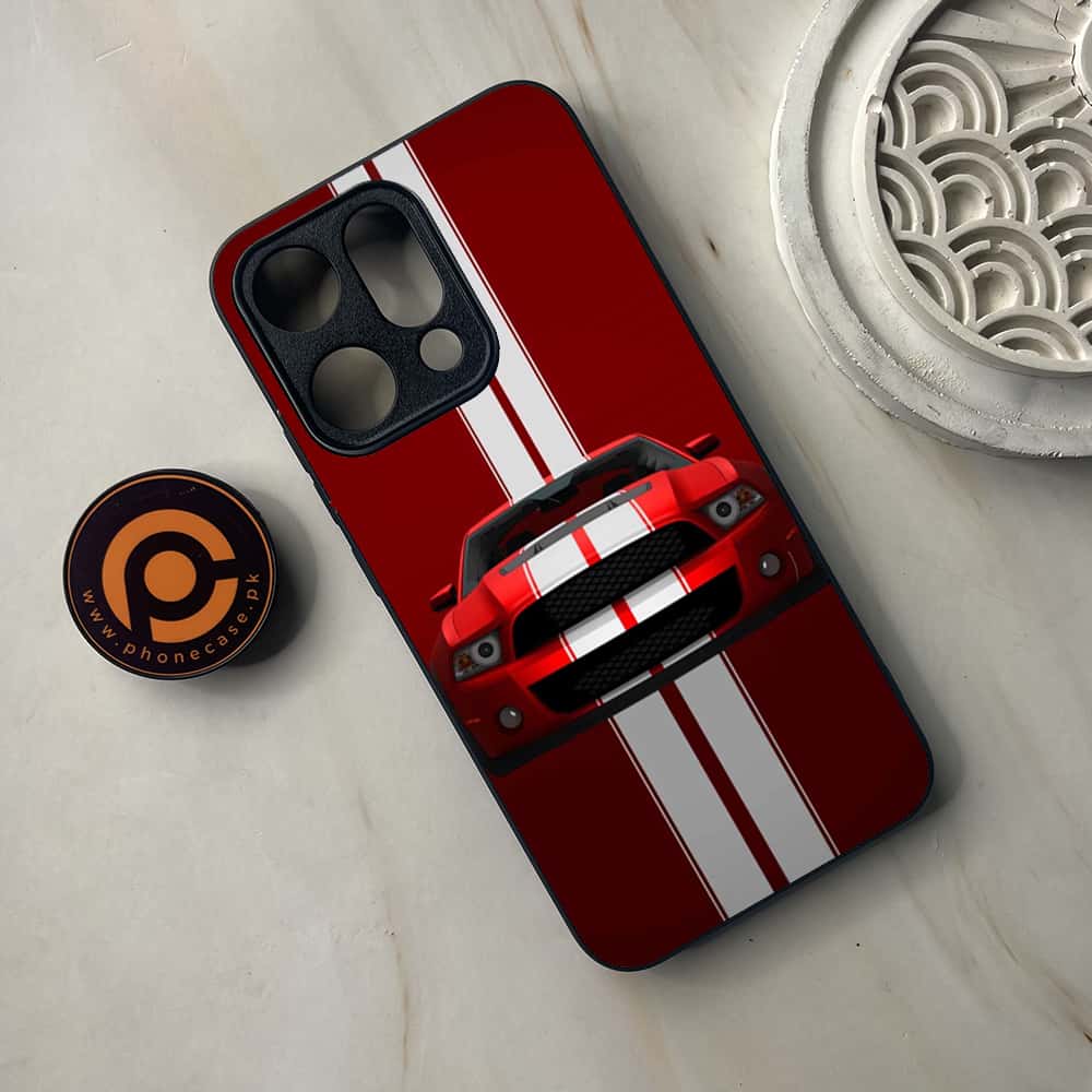 Oppo Reno 14 5G - Muscle Racing Car - Premium Metal Printed soft Bumper shock Proof Case CS-45893