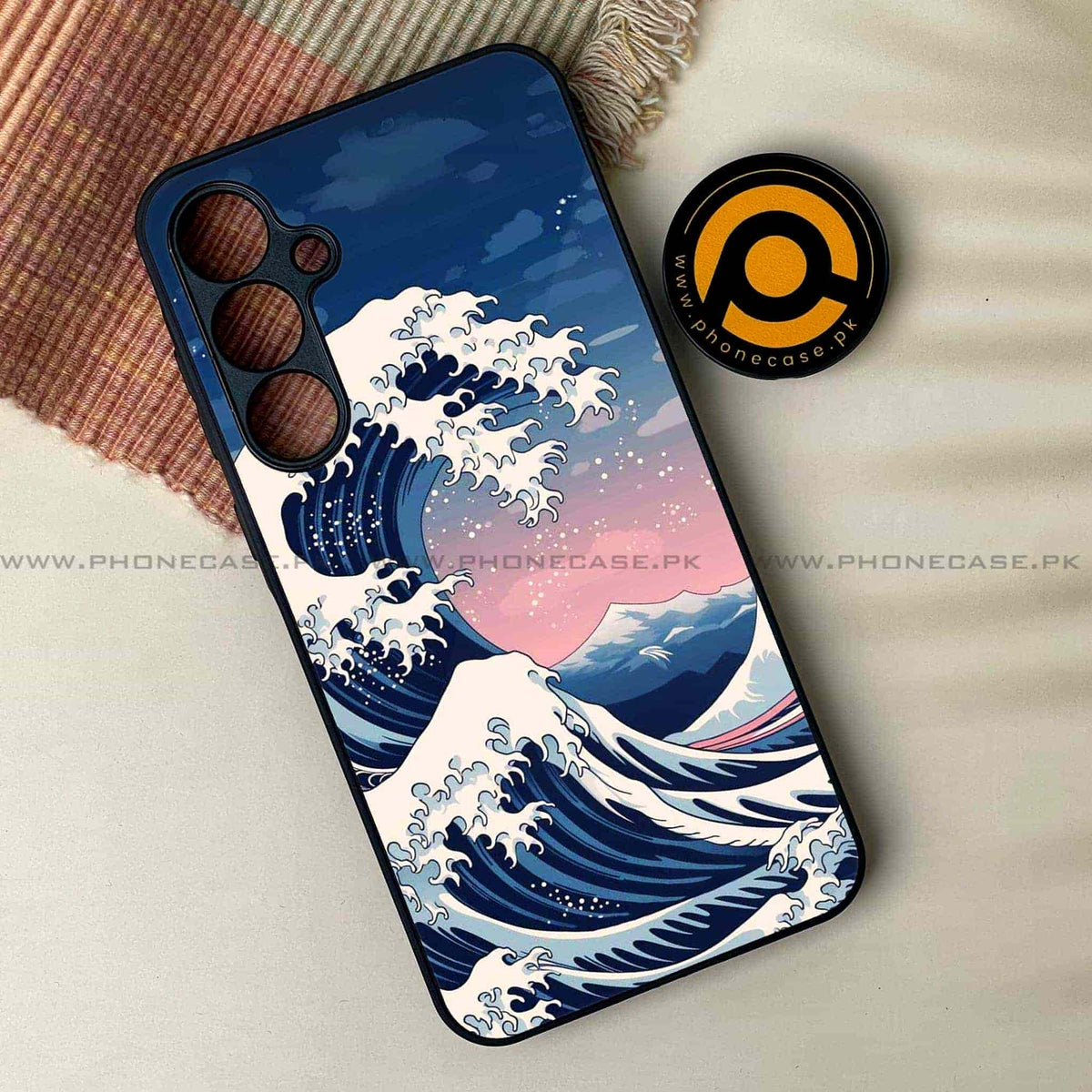 Ocean Wave Art - Premium Printed Metal soft Bumper shock Proof Case All Models