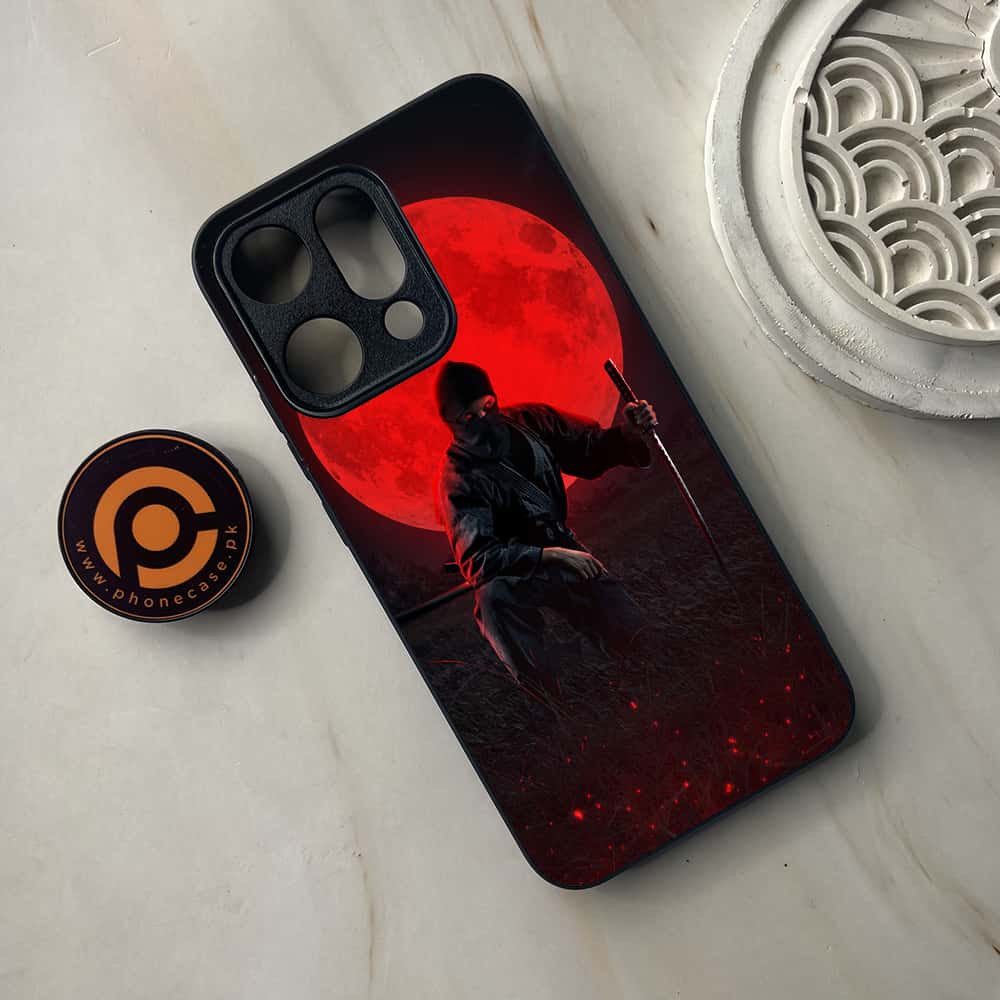 Oppo Reno 14 5G - Ninja Series - Premium Metal Printed soft Bumper shock Proof Case