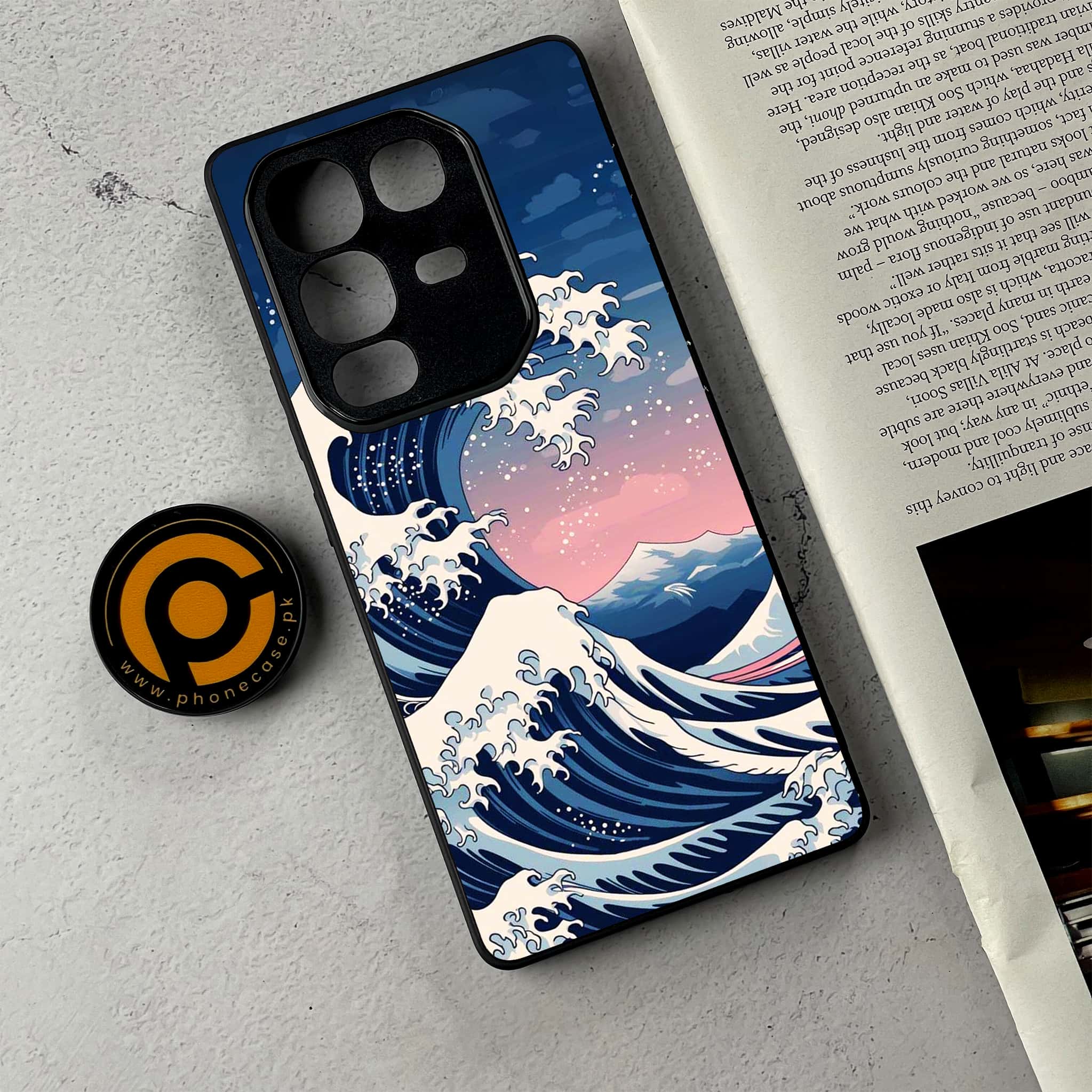 Infinix Note 50 Pro Plus - Ocean Wave Art - Premium Metal Printed Soft Bumper Shockproof Case