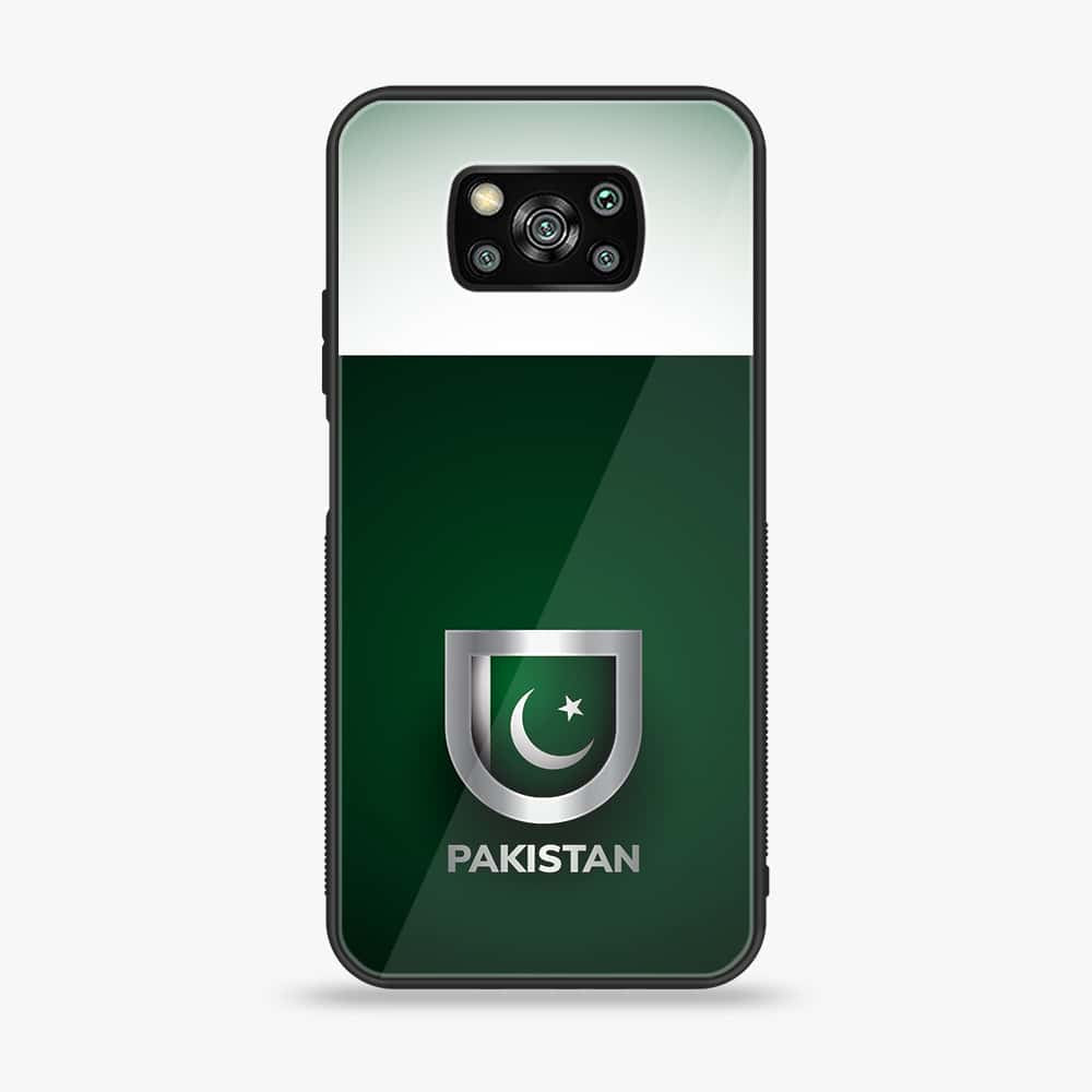 Xiaomi Poco X3 - Pakistani Flag Series - Premium Printed Glass soft Bumper shock Proof Case