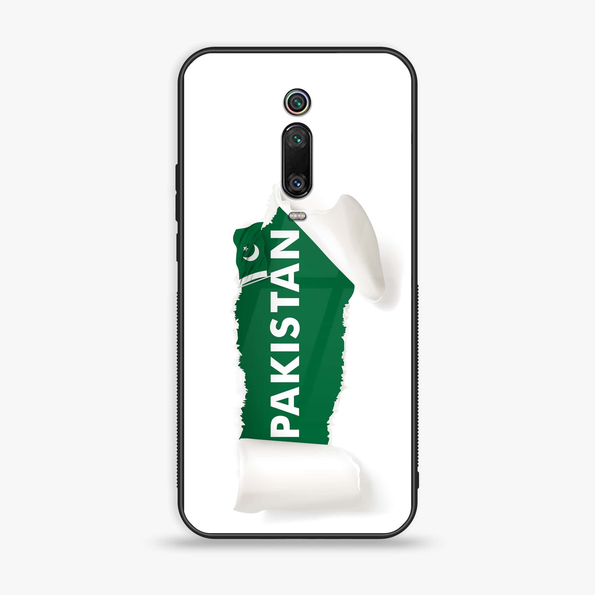 Xiaomi Mi 9T - Pakistani Flag Series - Premium Printed Glass soft Bumper shock Proof Case