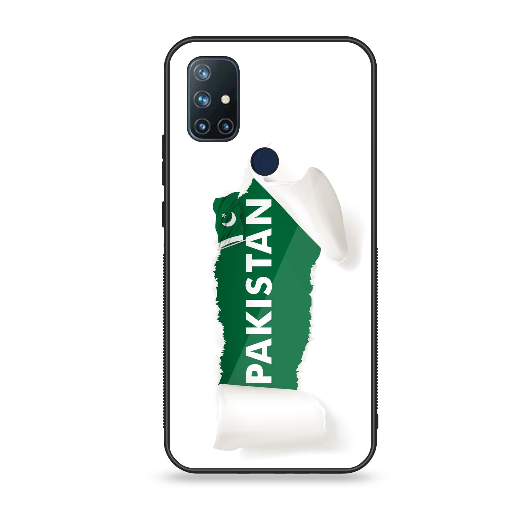 OnePlus Nord N10- Pakistani Flag Series - Premium Printed Glass soft Bumper shock Proof Case