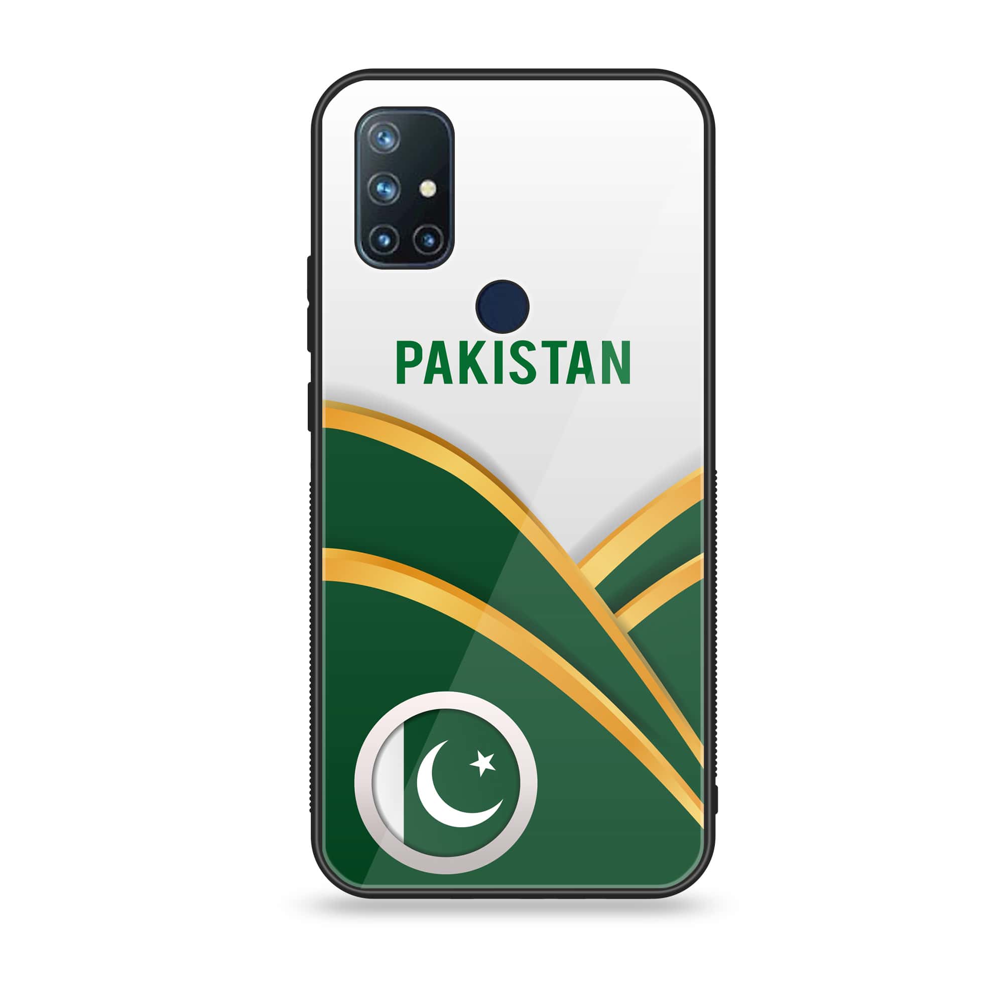 OnePlus Nord N10- Pakistani Flag Series - Premium Printed Glass soft Bumper shock Proof Case