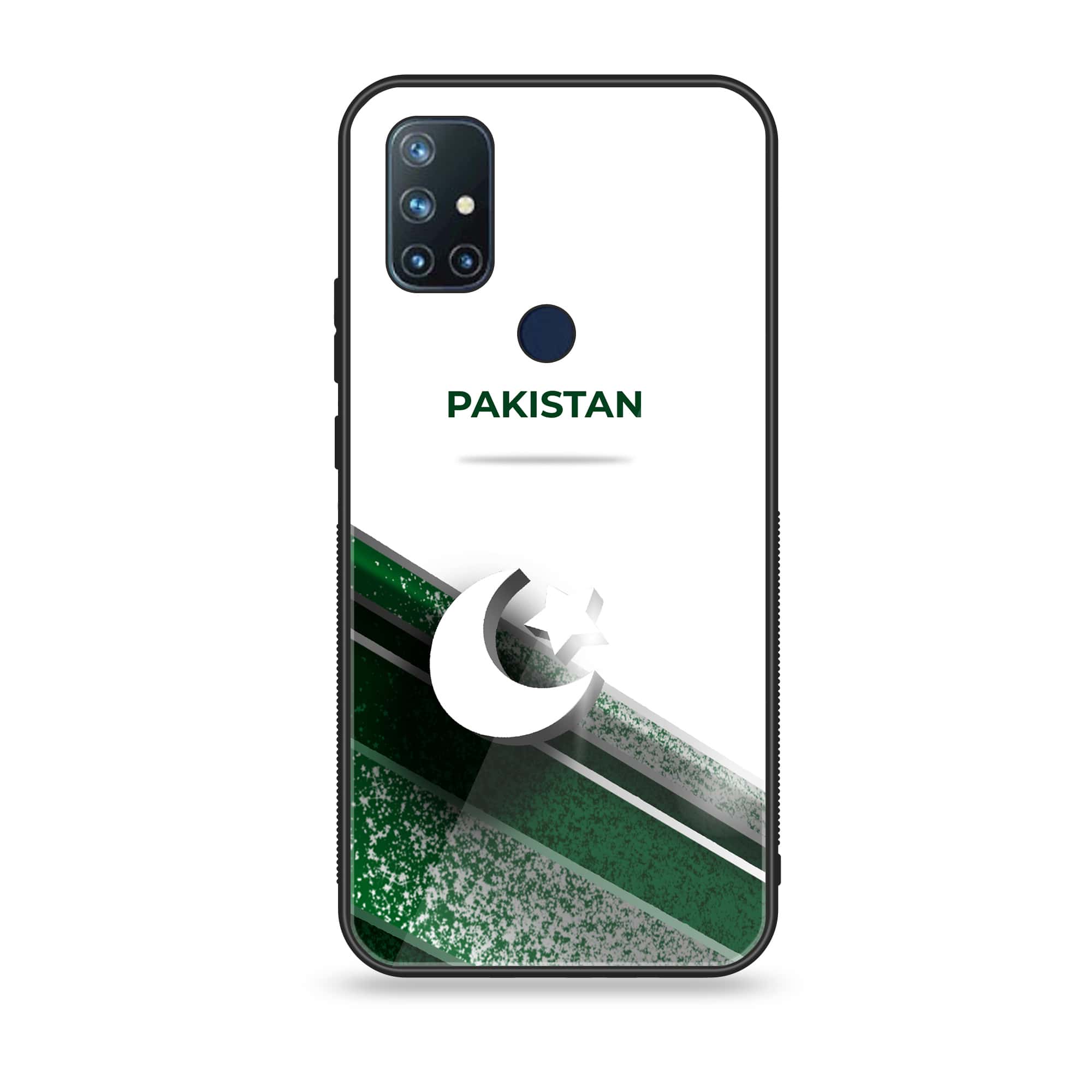 OnePlus Nord N10- Pakistani Flag Series - Premium Printed Glass soft Bumper shock Proof Case