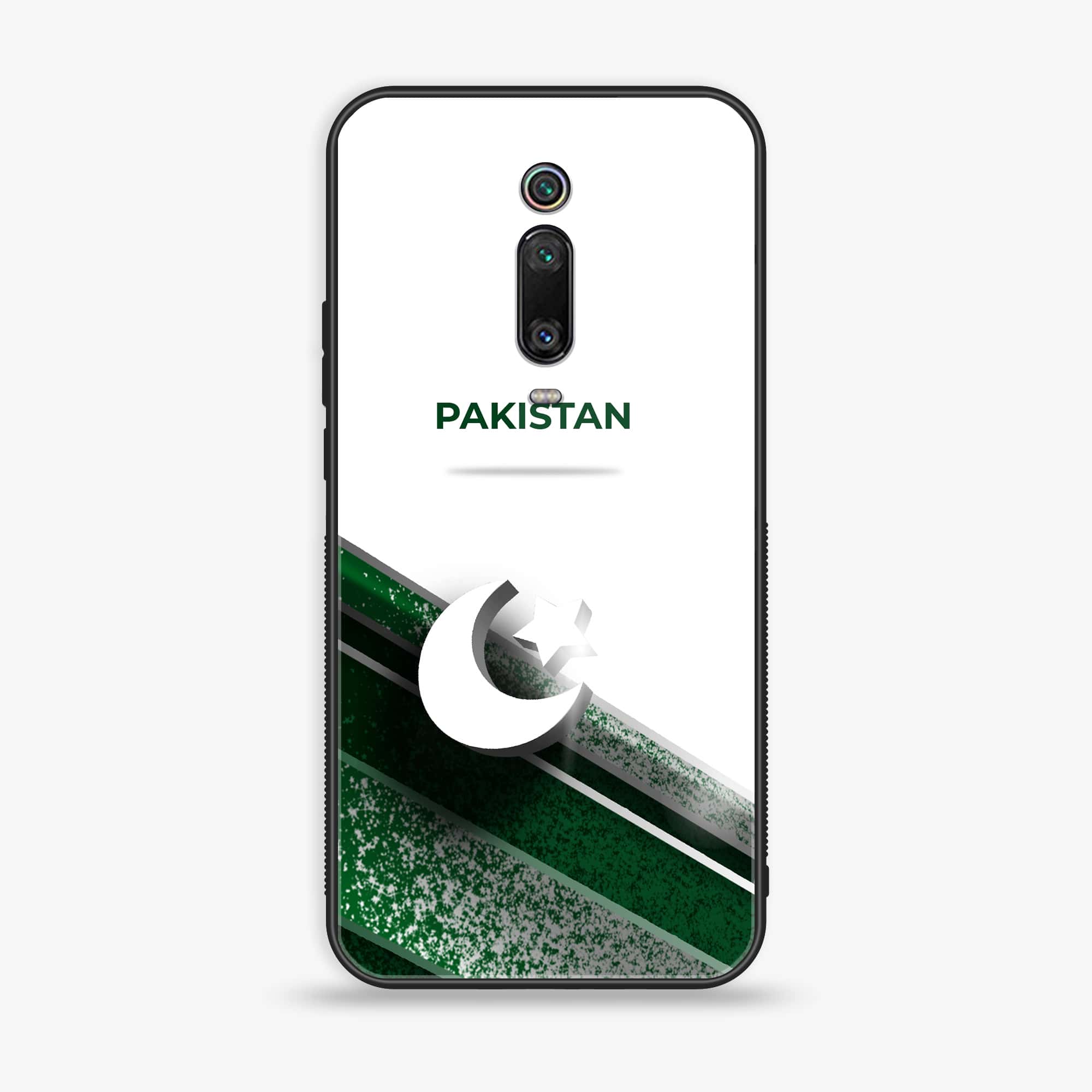 Xiaomi Mi 9T - Pakistani Flag Series - Premium Printed Glass soft Bumper shock Proof Case