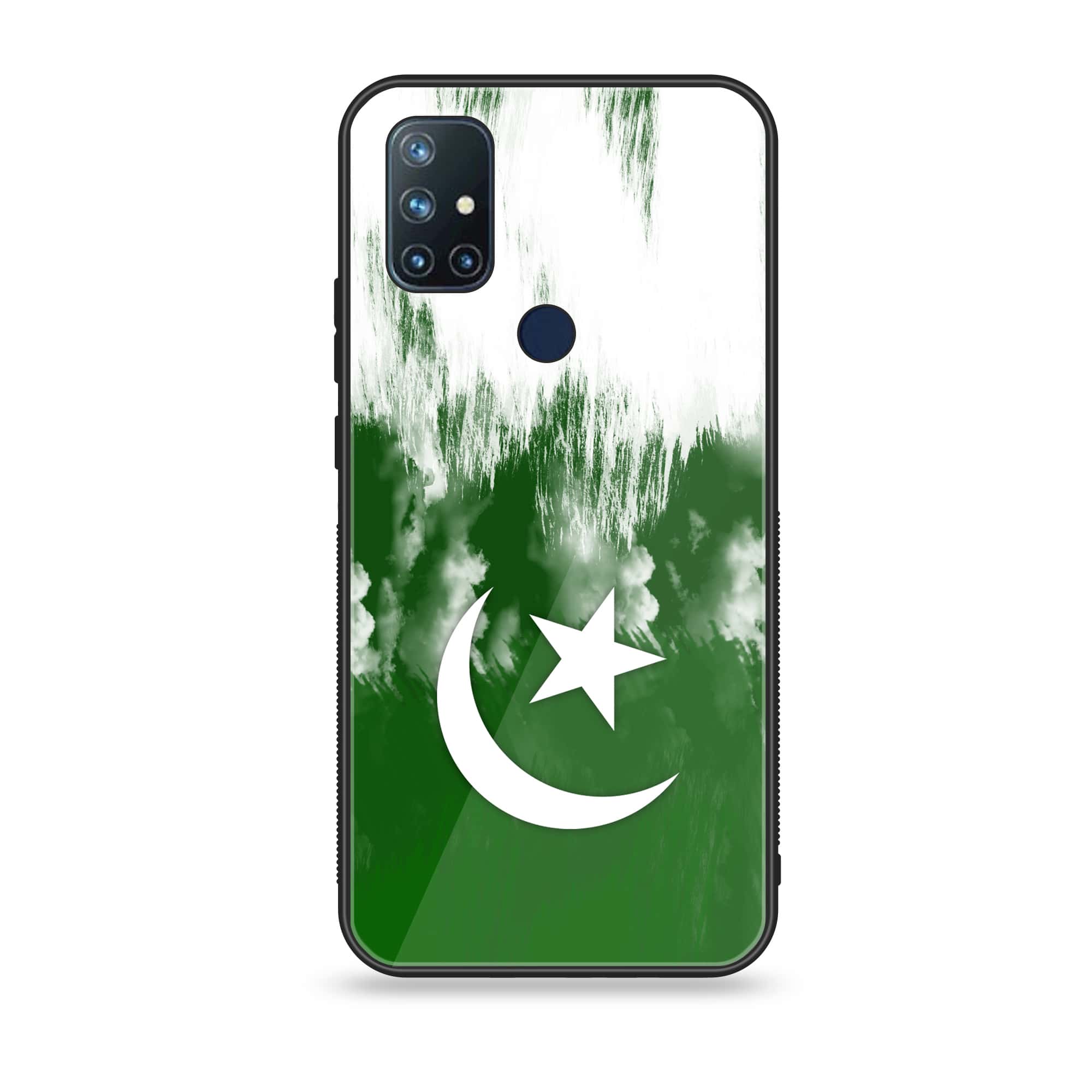 OnePlus Nord N10- Pakistani Flag Series - Premium Printed Glass soft Bumper shock Proof Case