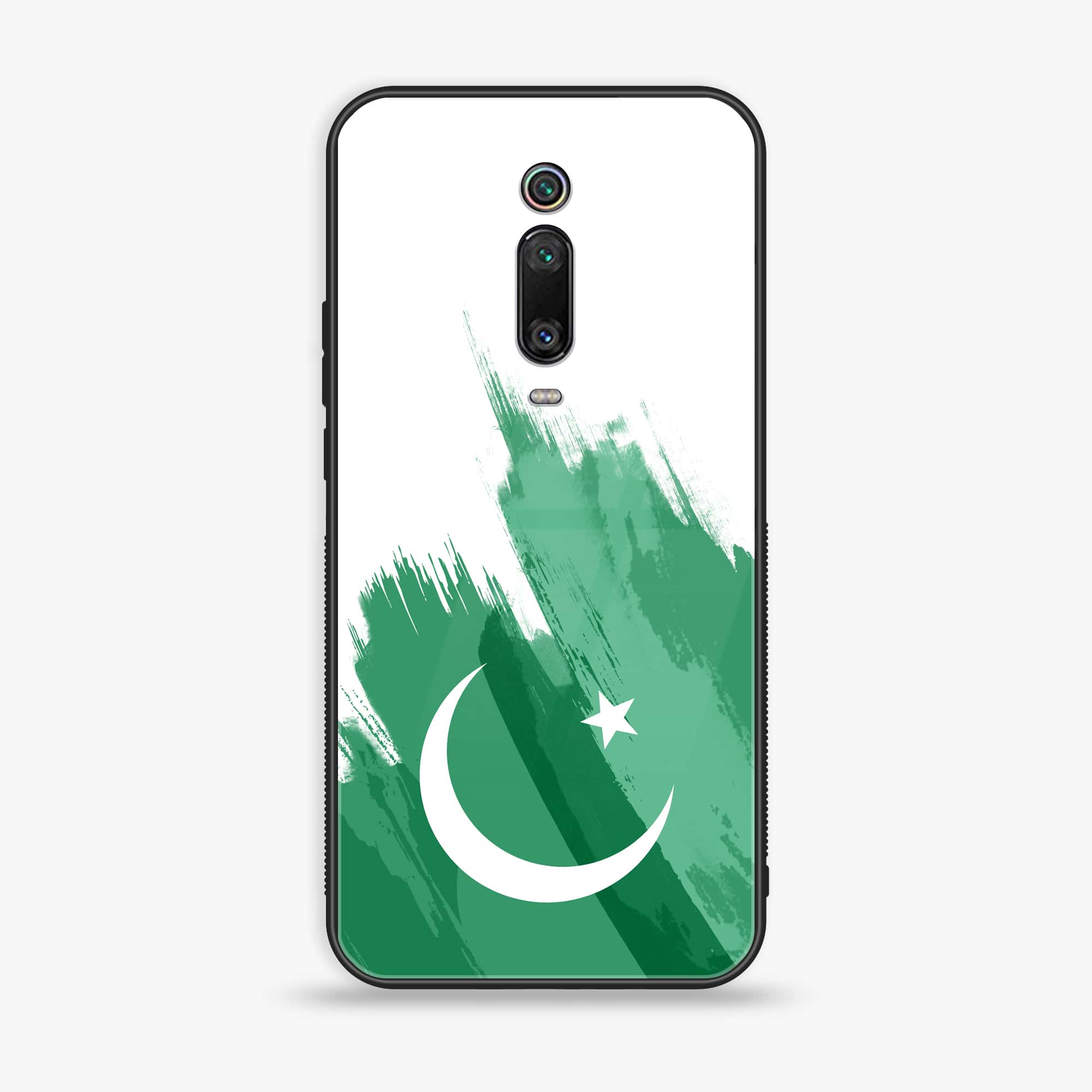 Xiaomi Mi 9T - Pakistani Flag Series - Premium Printed Glass soft Bumper shock Proof Case