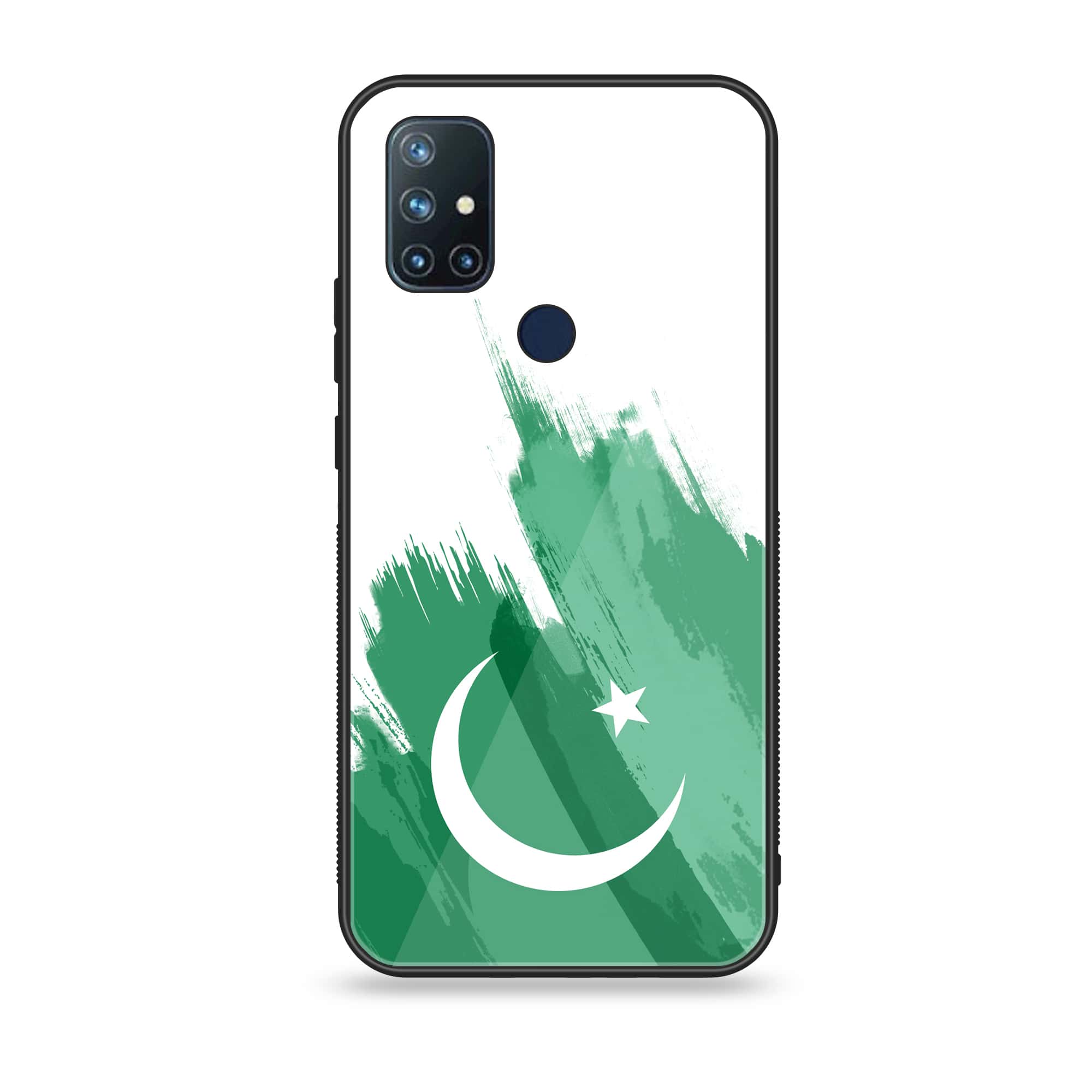 OnePlus Nord N10- Pakistani Flag Series - Premium Printed Glass soft Bumper shock Proof Case