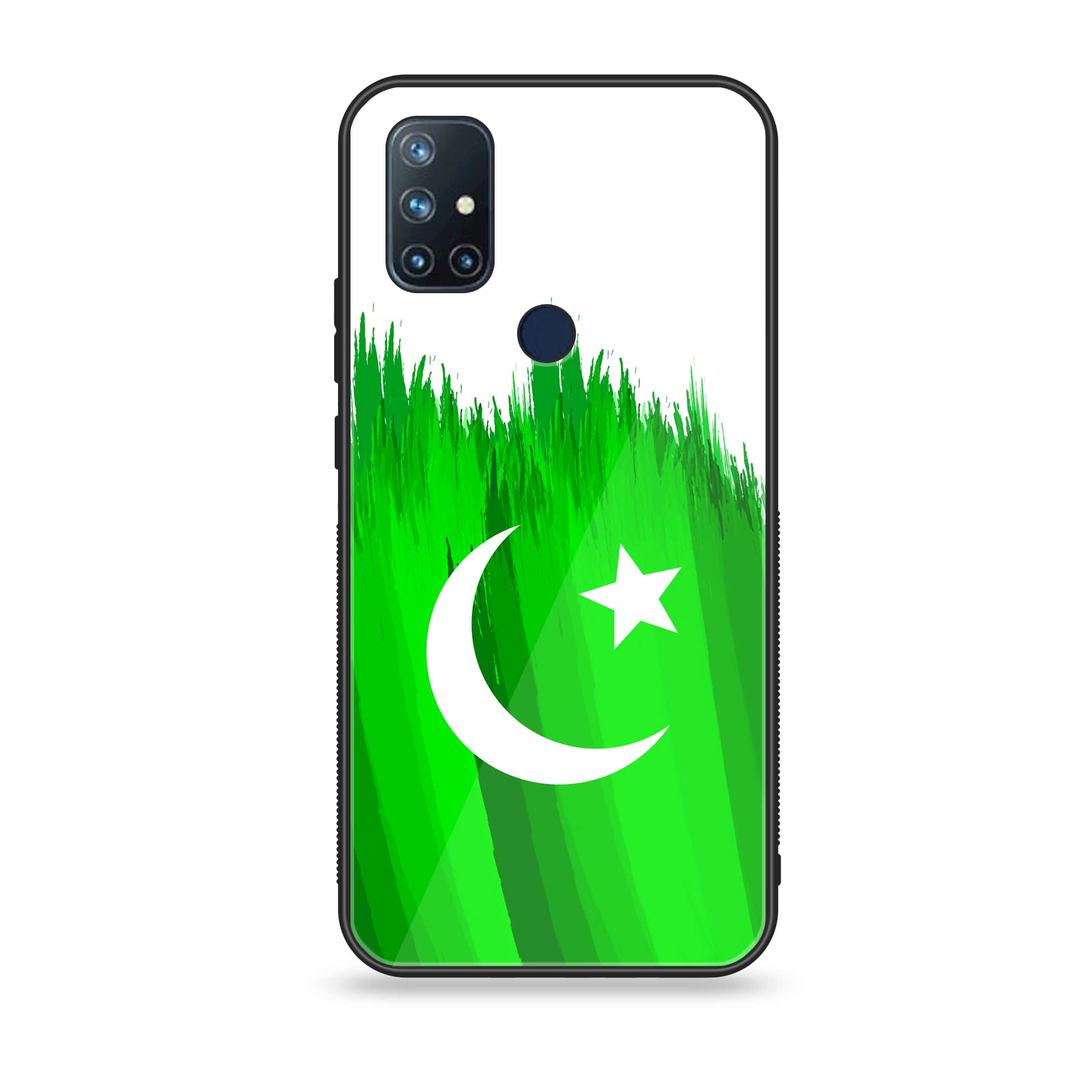 OnePlus Nord N10- Pakistani Flag Series - Premium Printed Glass soft Bumper shock Proof Case