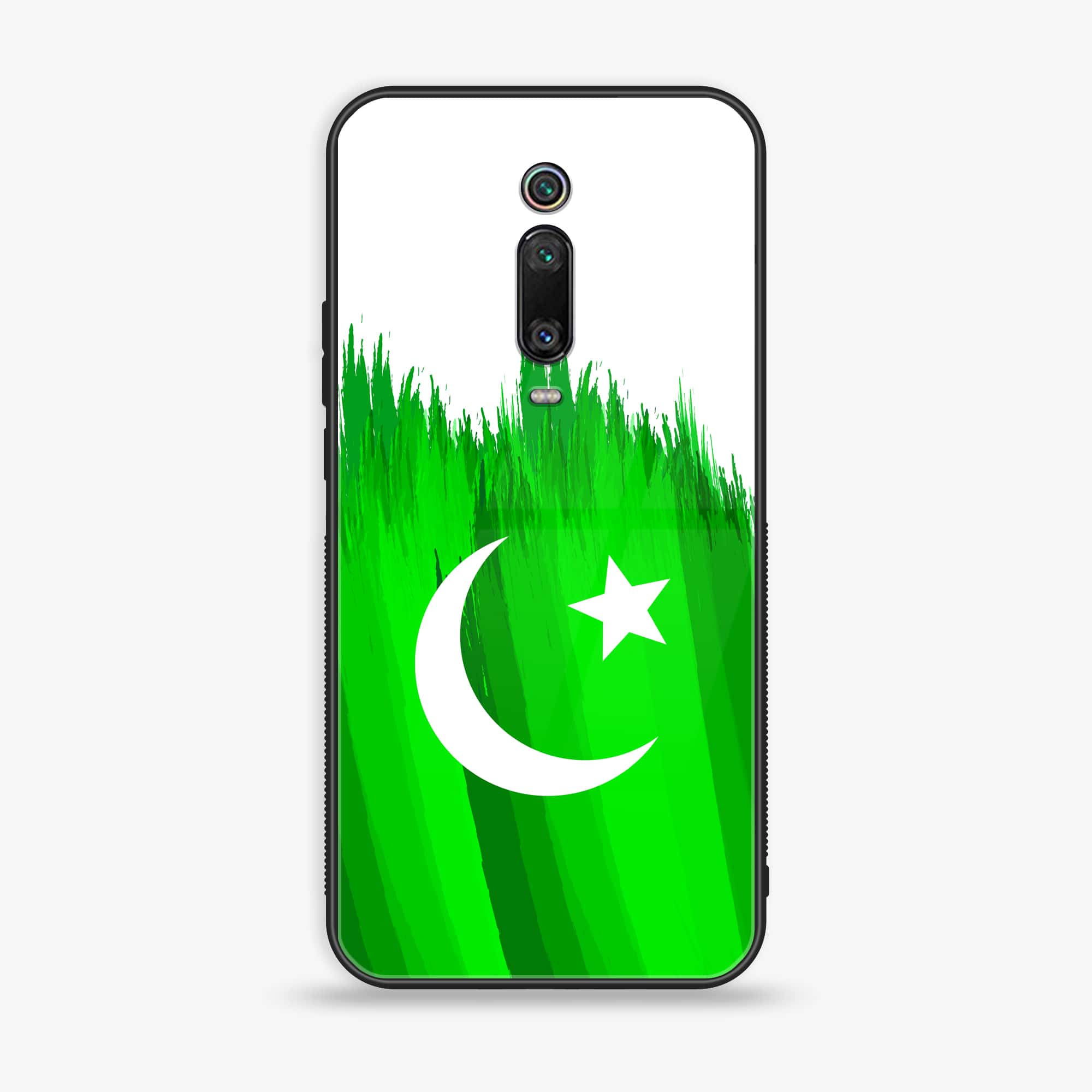 Xiaomi Mi 9T - Pakistani Flag Series - Premium Printed Glass soft Bumper shock Proof Case