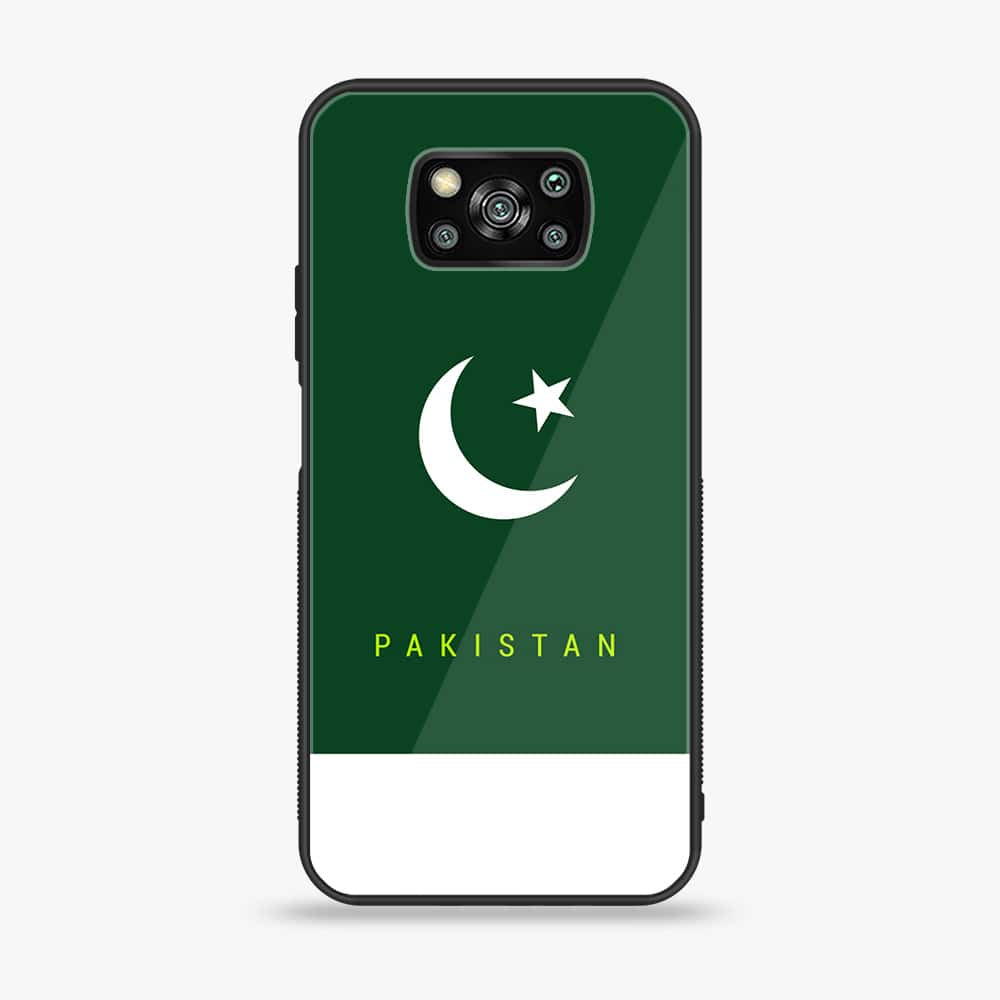 Xiaomi Poco X3 - Pakistani Flag Series - Premium Printed Glass soft Bumper shock Proof Case