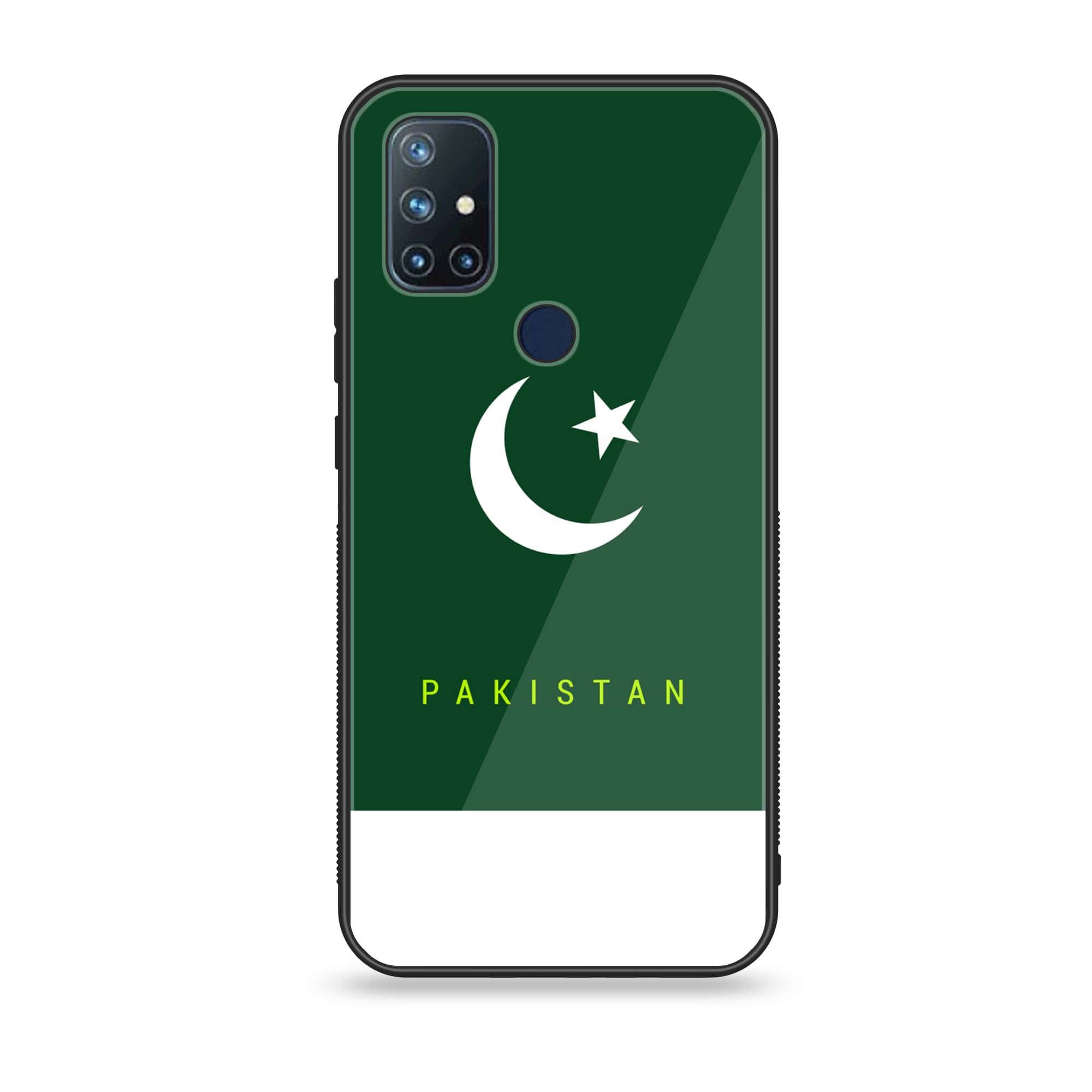 OnePlus Nord N10- Pakistani Flag Series - Premium Printed Glass soft Bumper shock Proof Case