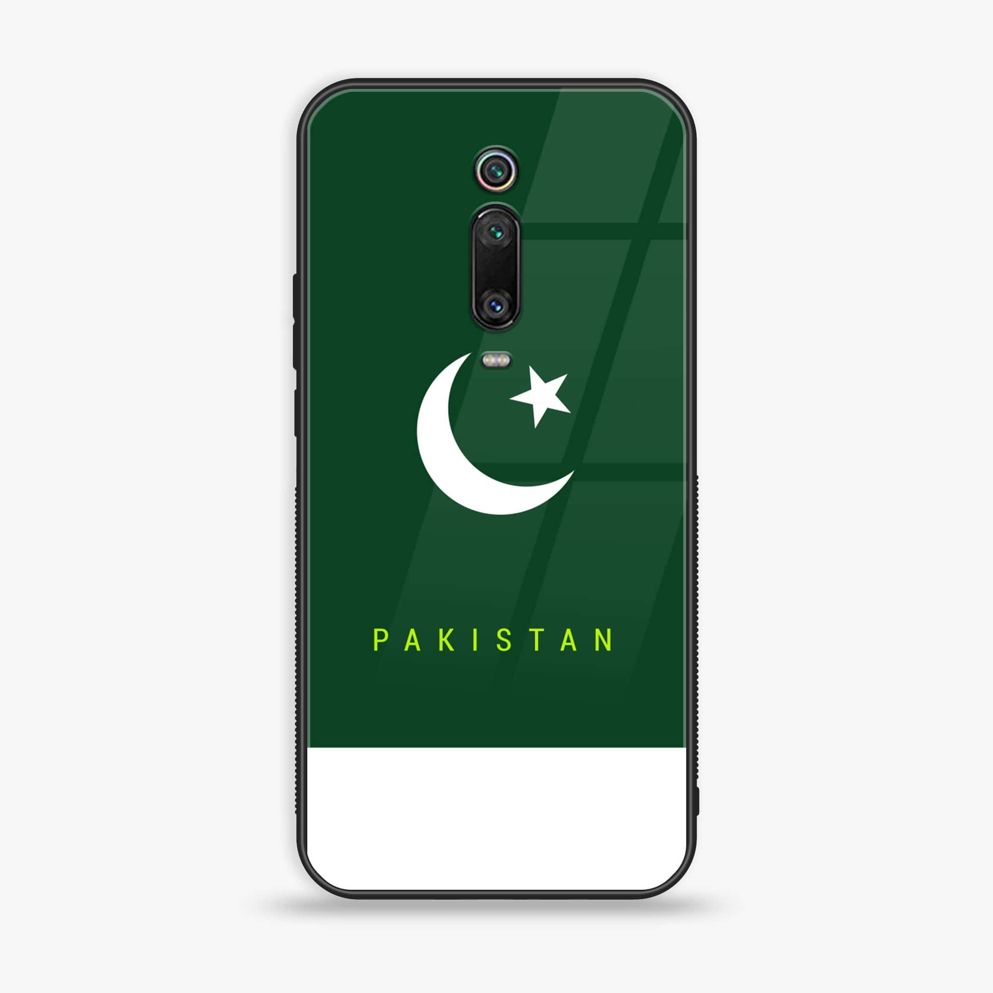Xiaomi Mi 9T - Pakistani Flag Series - Premium Printed Glass soft Bumper shock Proof Case