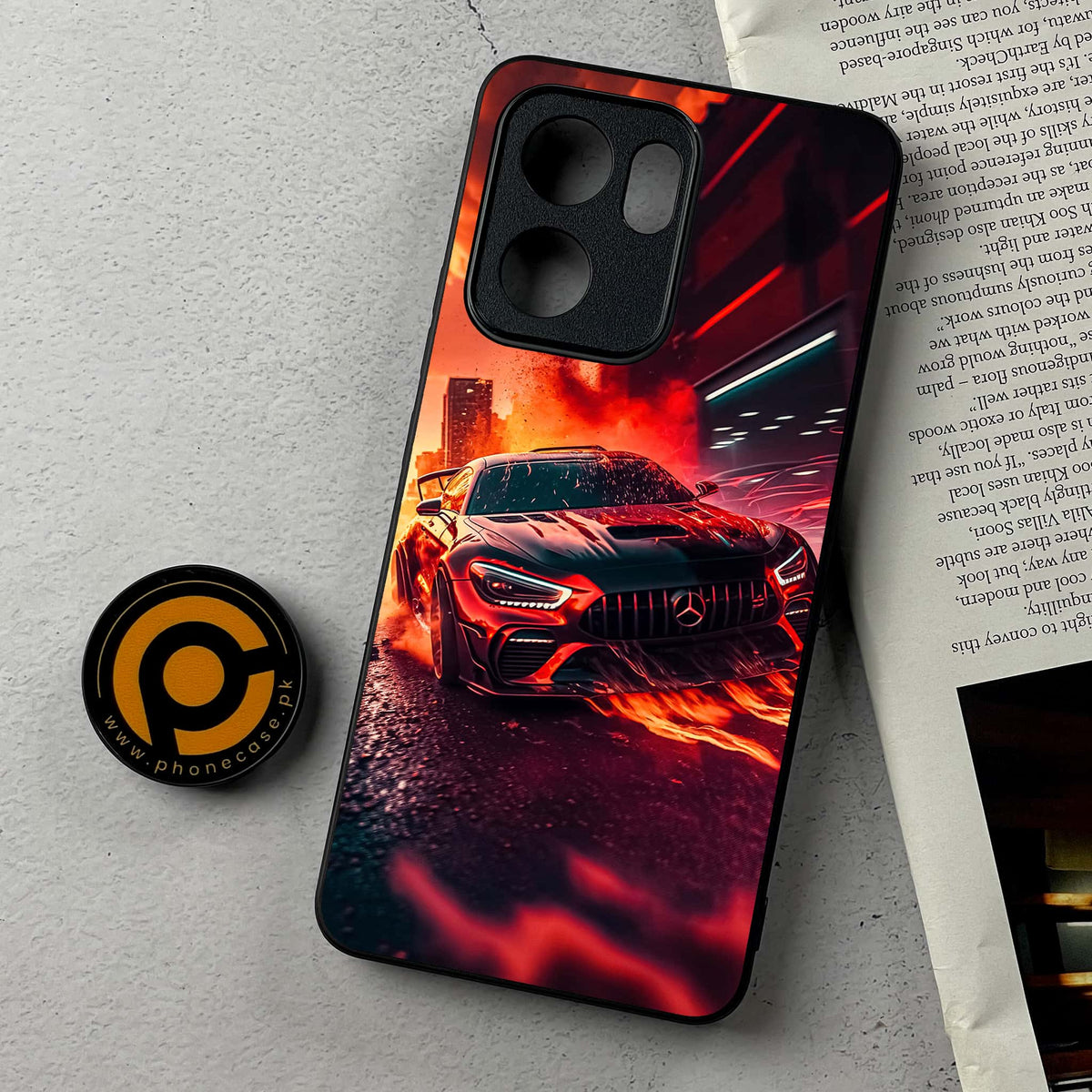 Oppo Reno 14F 5G - Racing Series - Premium Metal Printed Soft Bumper Shockproof Case