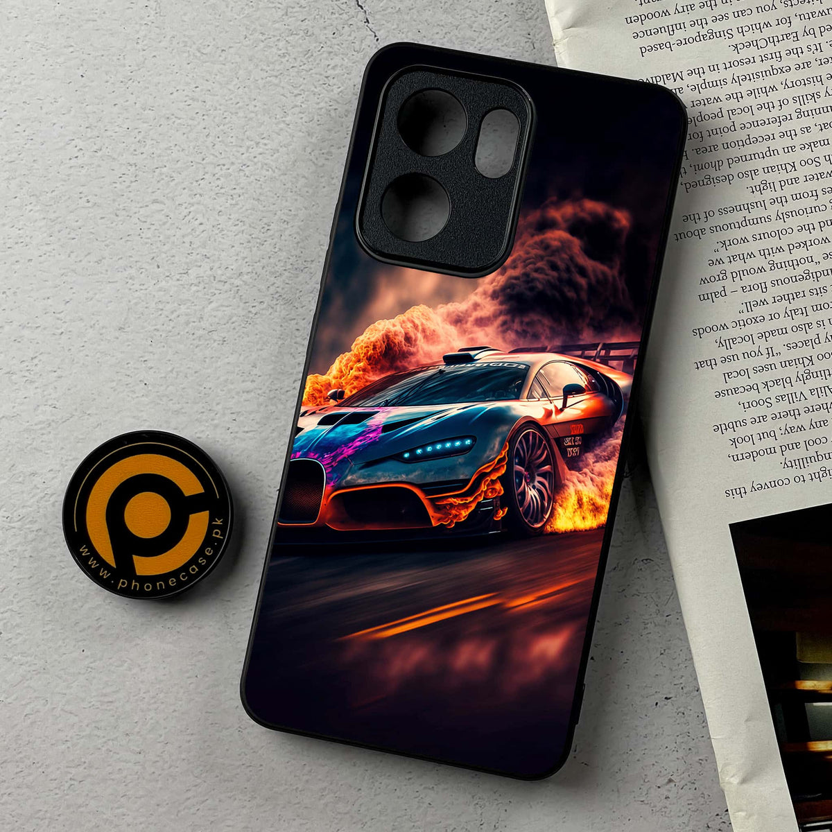 Oppo Reno 14F 5G - Racing Series - Premium Metal Printed Soft Bumper Shockproof Case