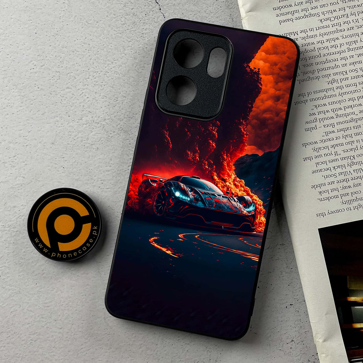 Oppo Reno 14F 5G - Racing Series - Premium Metal Printed Soft Bumper Shockproof Case