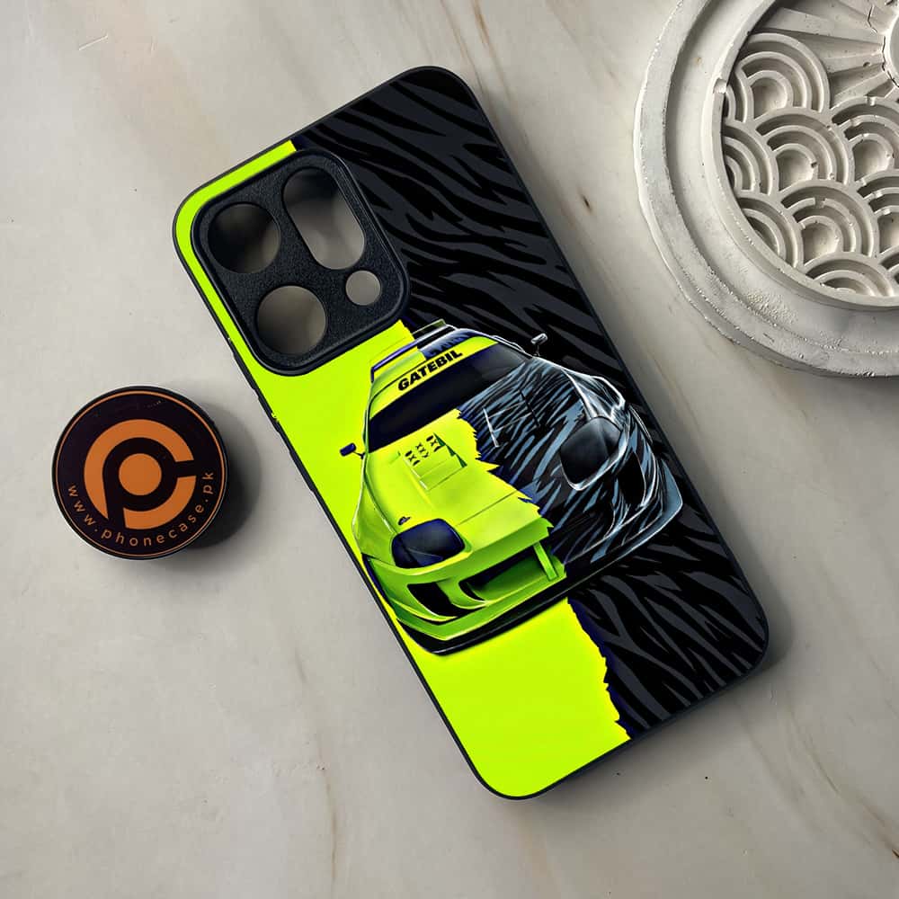 Oppo Reno 14 5G - Racing 2.0 Series - Premium Metal Printed soft Bumper shock Proof Case