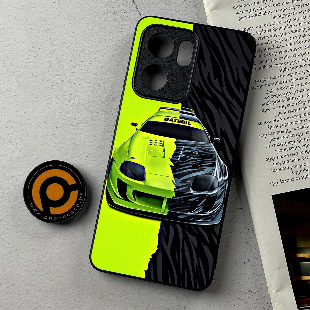 Oppo Reno 14F 5G - Racing 2.0 Series - Premium Metal Printed Soft Bumper Shockproof Case