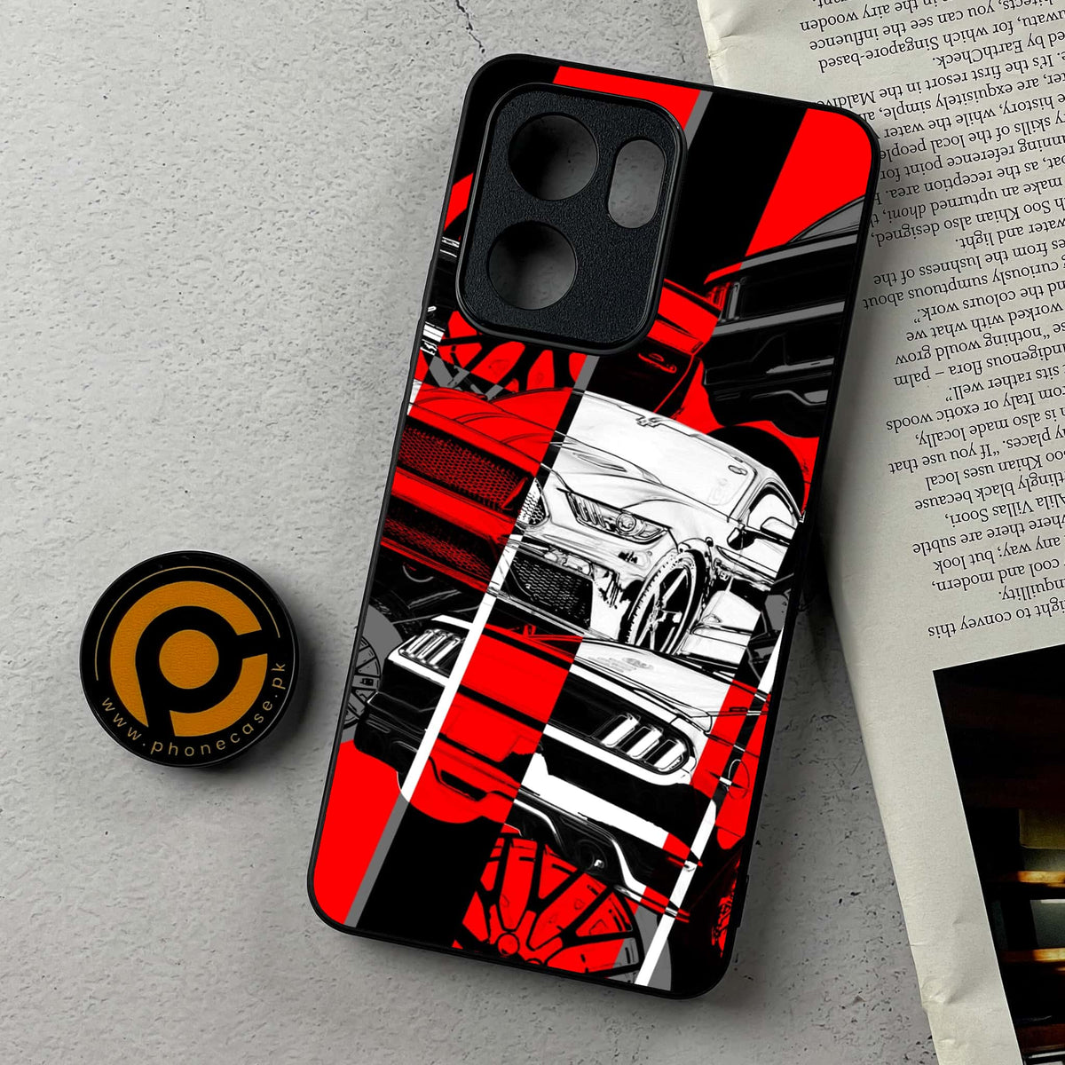 Oppo Reno 14F 5G - Racing 2.0 Series - Premium Metal Printed Soft Bumper Shockproof Case