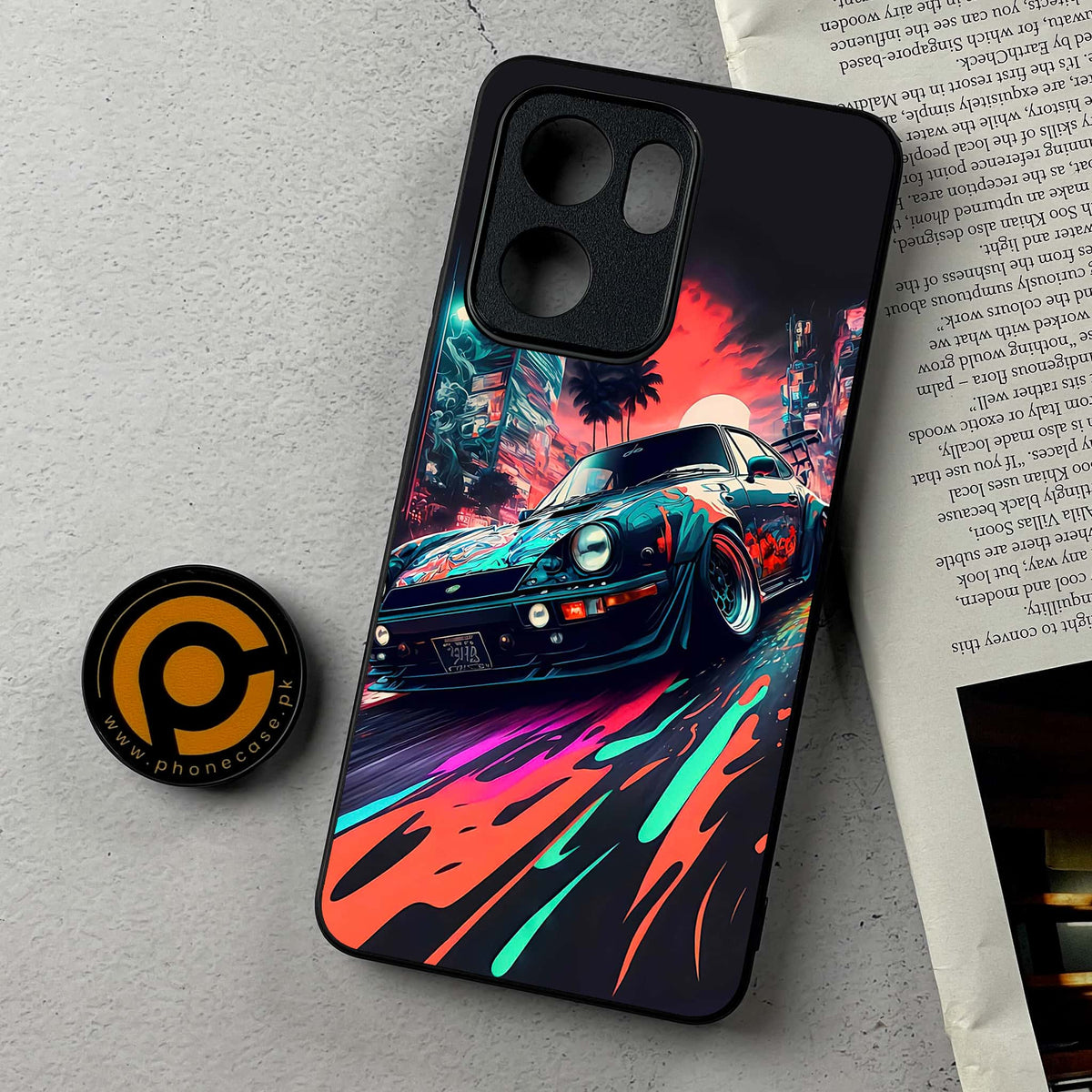 Oppo Reno 14F 5G - Racing 2.0 Series - Premium Metal Printed Soft Bumper Shockproof Case